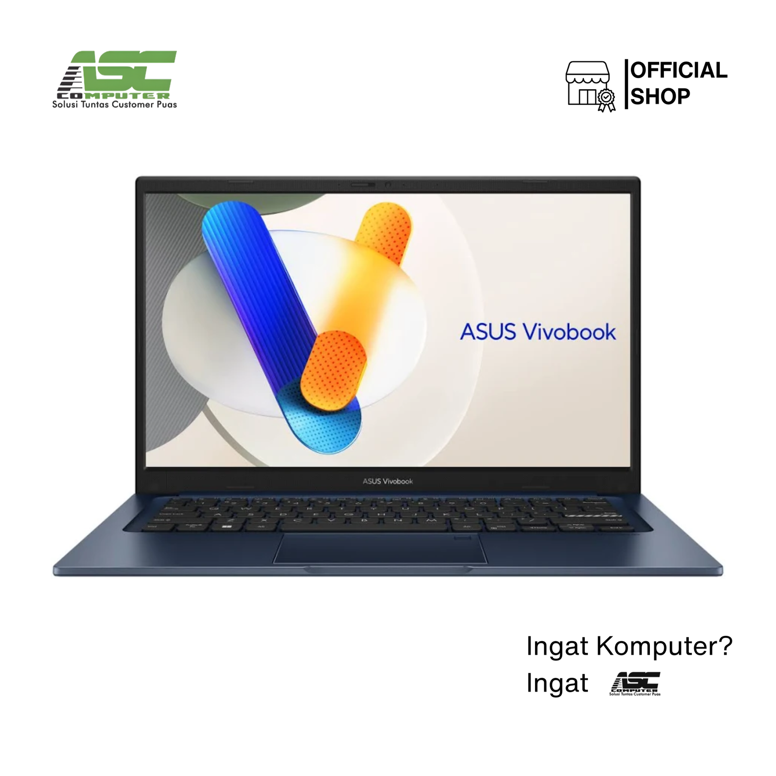 ASUS Vivobook 14 A1404VAP-VIPS7111M Intel Core 7-150U / RAM 16GB / SSD 1TB / 14″ FHD IPS-Level / Fingerprint / Windows 11 Home + Office Home 2024 + M365 Basic / Quiet Blue
