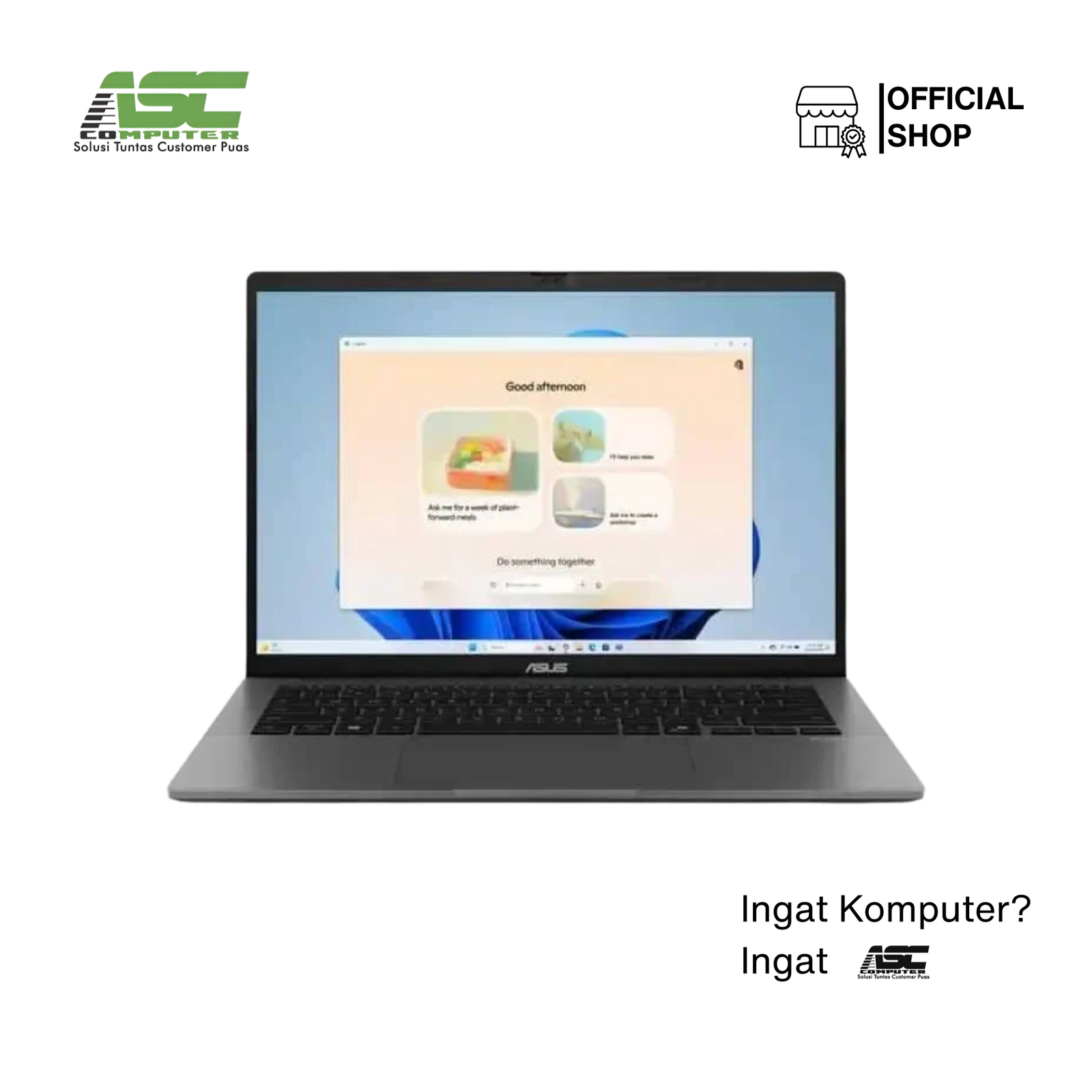 ASUS Vivobook S14 S3407CA-VIPS7111M Intel Core Ultra 7-255H 16GB 1TB SSD 14.0 inch 2K WUXGA IPS Win11 + OHS 2024 Matte Gray