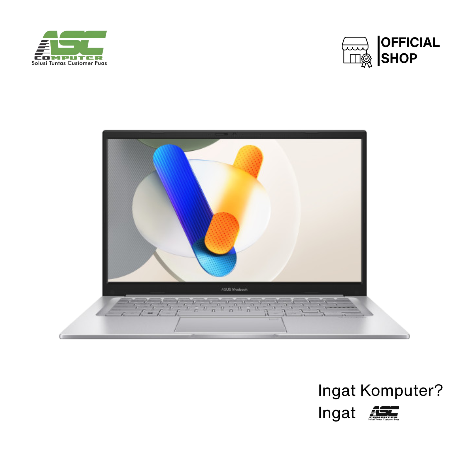 ASUS Vivobook S14 S3407CA-VIPS7112M Intel Core Ultra 7-255H 16GB 1TB SSD 14.0 inch 2K WUXGA IPS Win11 + OHS 2024 Cool Silver