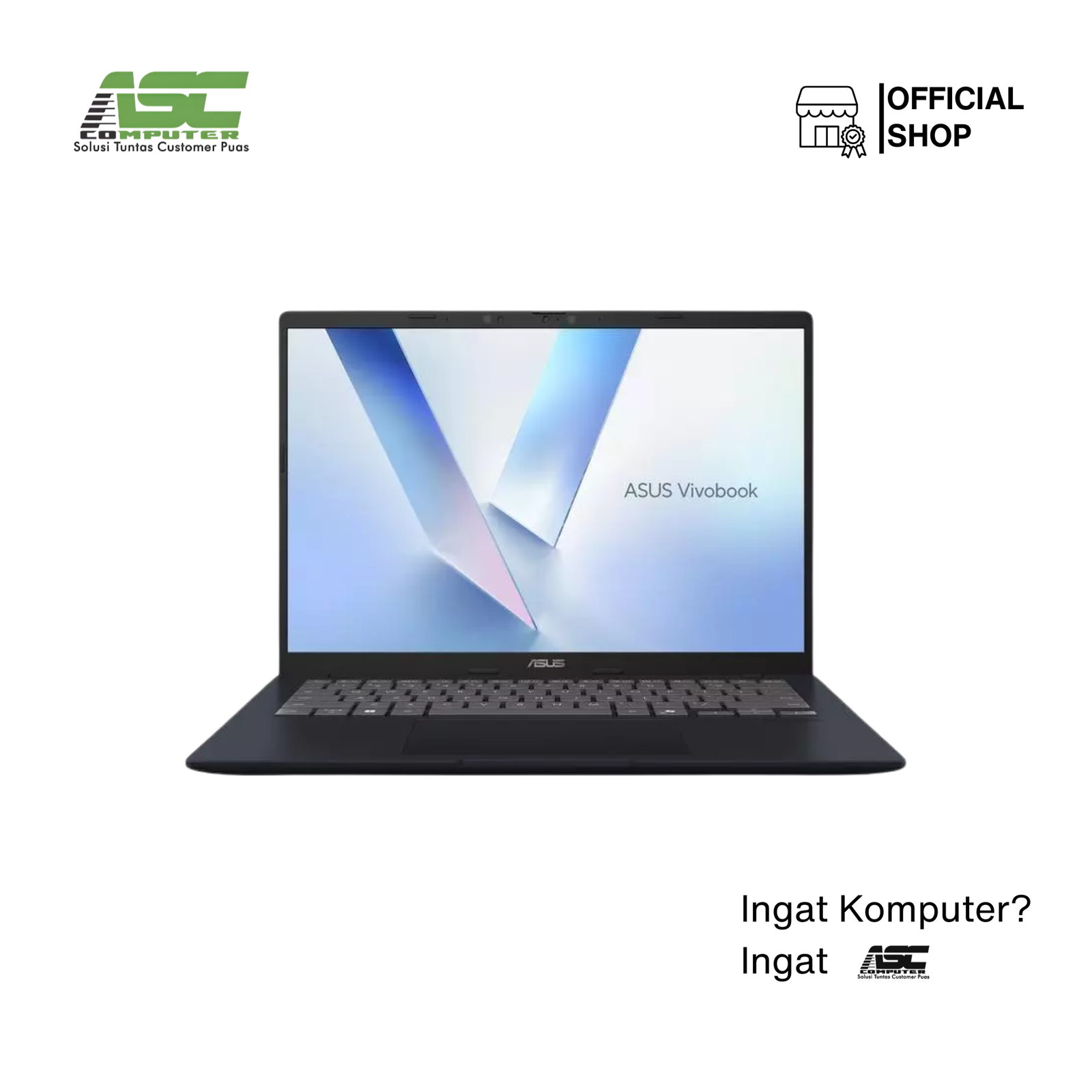 ASUS Vivobook 14 A1407QA-VIPSP151M Snapdragon X Plus X1-26-100 16GB 512GB SSD 14.0 inch WUXGA 16:10 IPS Win11 + OHS 2024 Quiet Blue