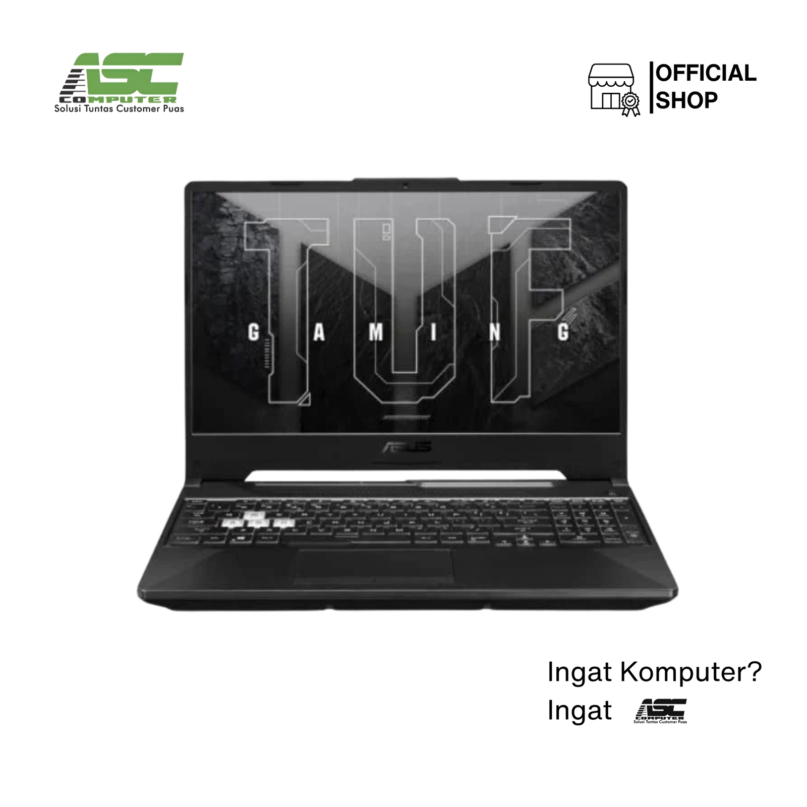 ASUS TUF Gaming A15 FA506NCQ-R735B6T-HM AMD Ryzen 7 170 16GB 512GB SSD RTX3050 4GB 15.6 inch FHD 144Hz Win11 + OHS 2024 Graphite Black