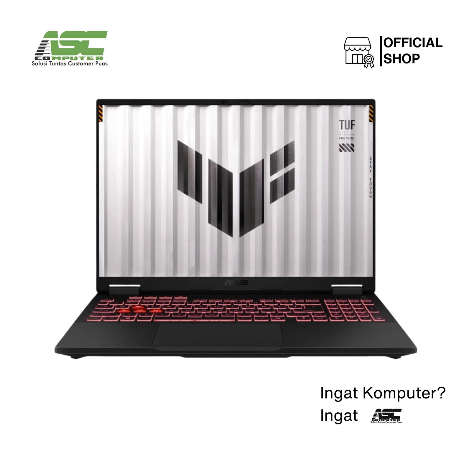 ASUS TUF Gaming A16 FA608PP-R9N57G6G-HM AMD Ryzen 9 8940HX 16GB 1TB SSD RTX5070 8GB 16.0 inch 2.5K WQXGA IPS Win11 + OHS 2024 Jaeger Gray