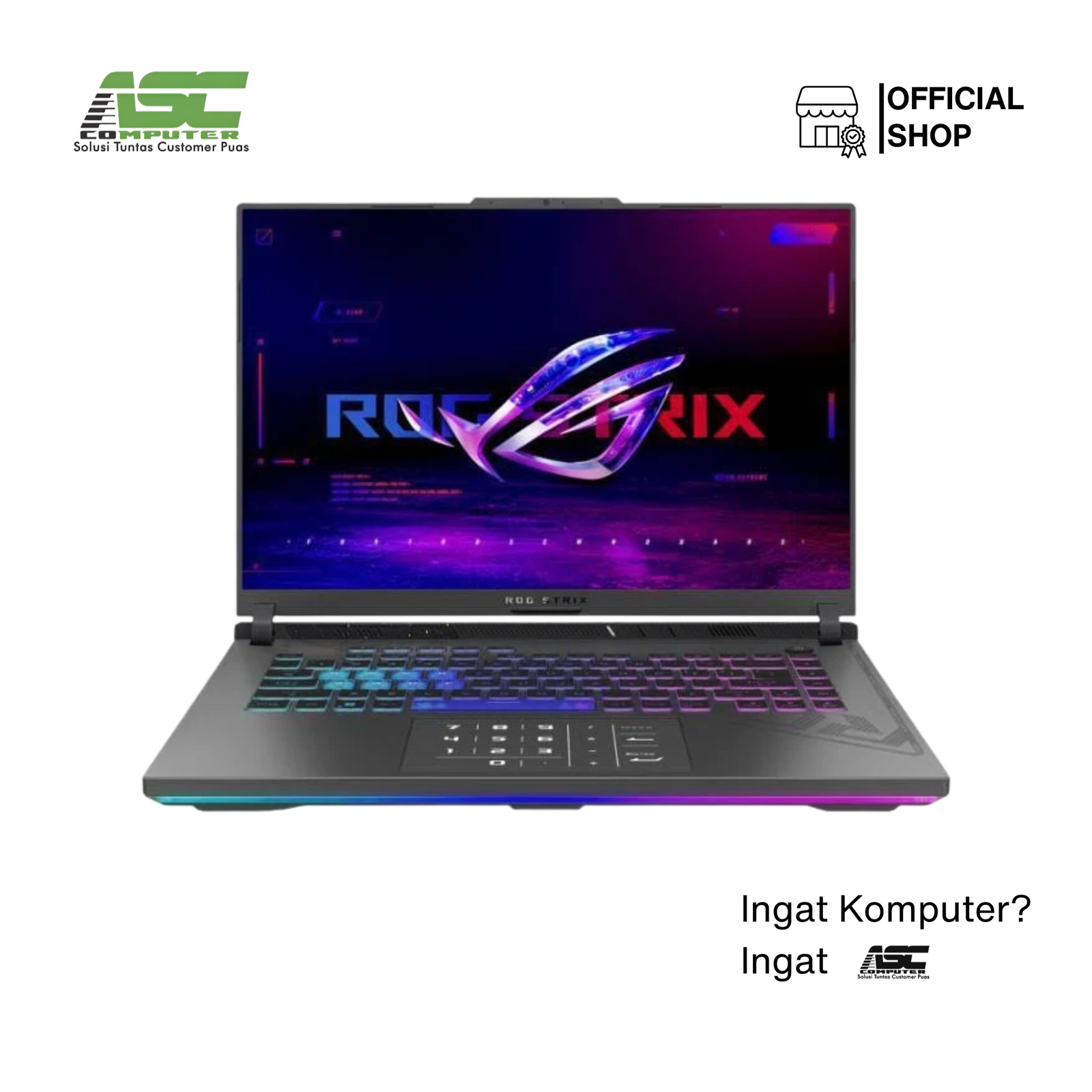 ASUS ROG Strix G16 G614PH-R9N55C6G-HM AMD Ryzen 9 8940HX 16GB 512GB SSD RTX5050 8GB 16.0 inch 2.5K 240Hz Win11 + OHS 2024 Eclipse Grey