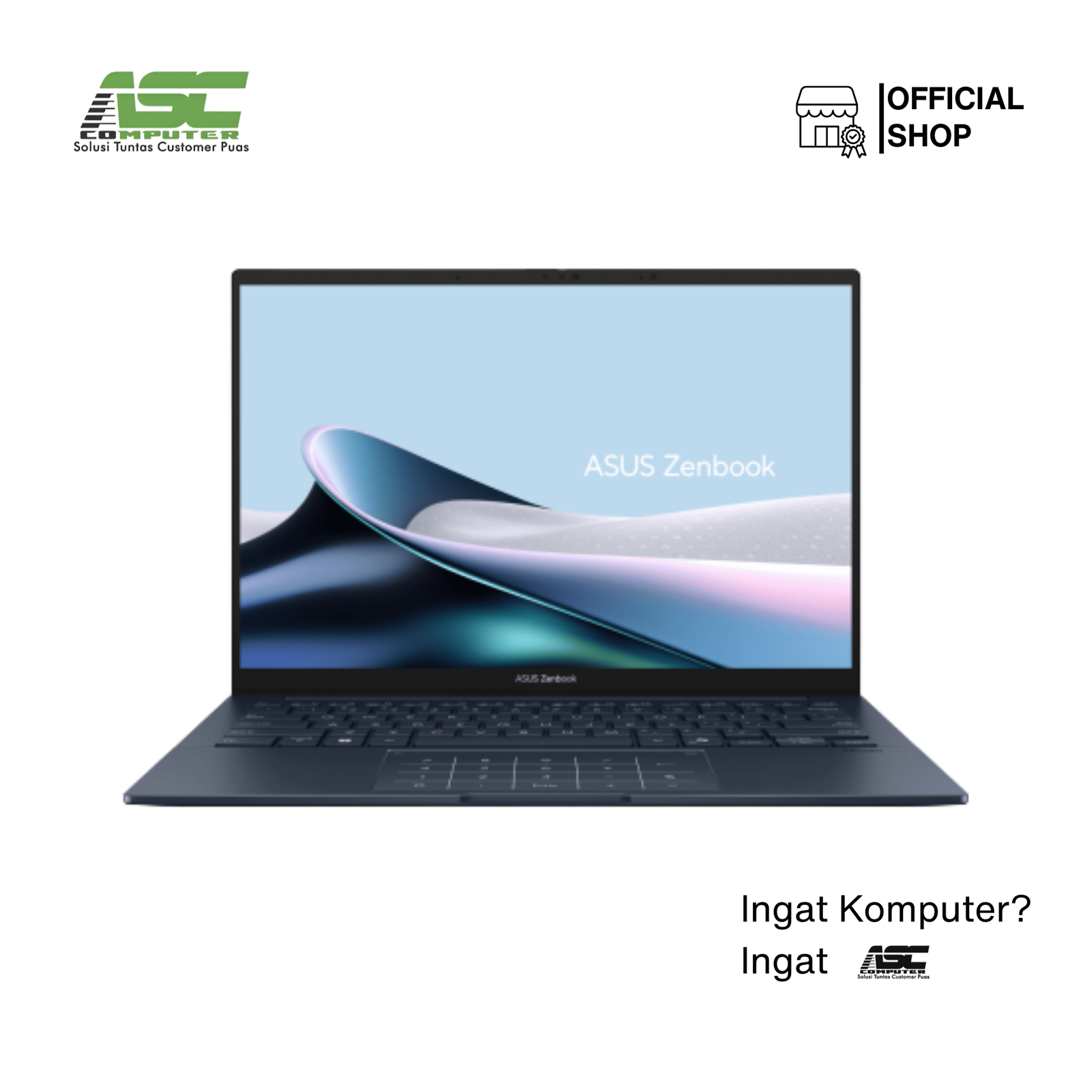 ASUS Zenbook 14 OLED UX3405CA-OLED5111TM Intel Core Ultra 5 225H 16GB 1TB SSD Intel Arc 14.0 inch WUXGA OLED Touch Screen Win11 + OHS 2024 Ponder Blue