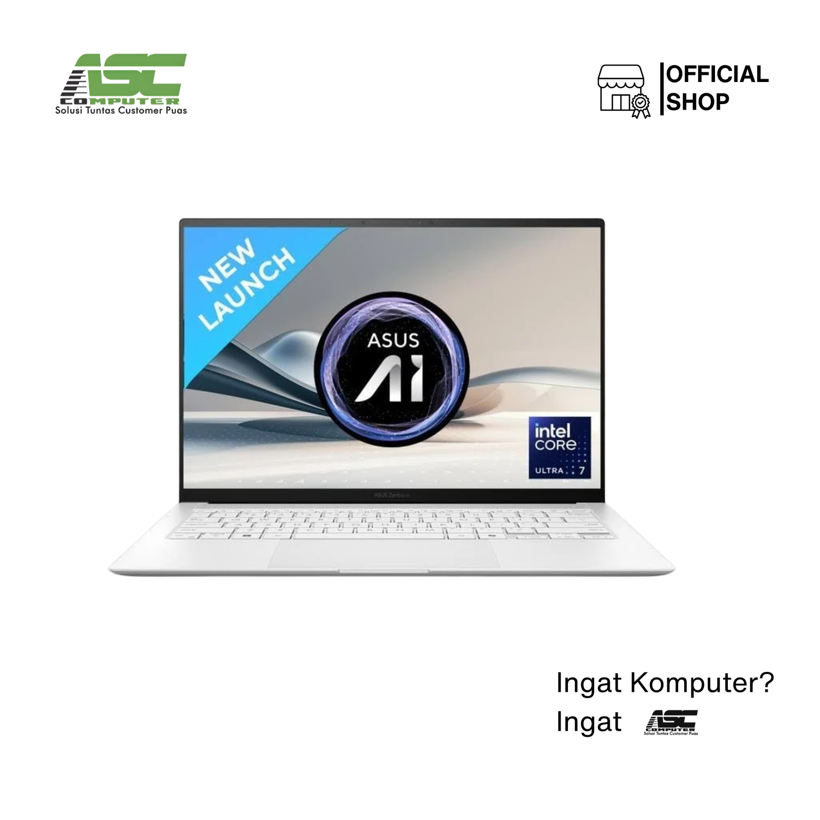 ASUS Zenbook S 14 OLED UX5406SA-OLEDS7312TM Intel Core Ultra 7 258V 32GB 1TB SSD Intel Arc 14.0 inch 3K OLED Touch Screen Win11 + OHS 2024 Scandinavian White