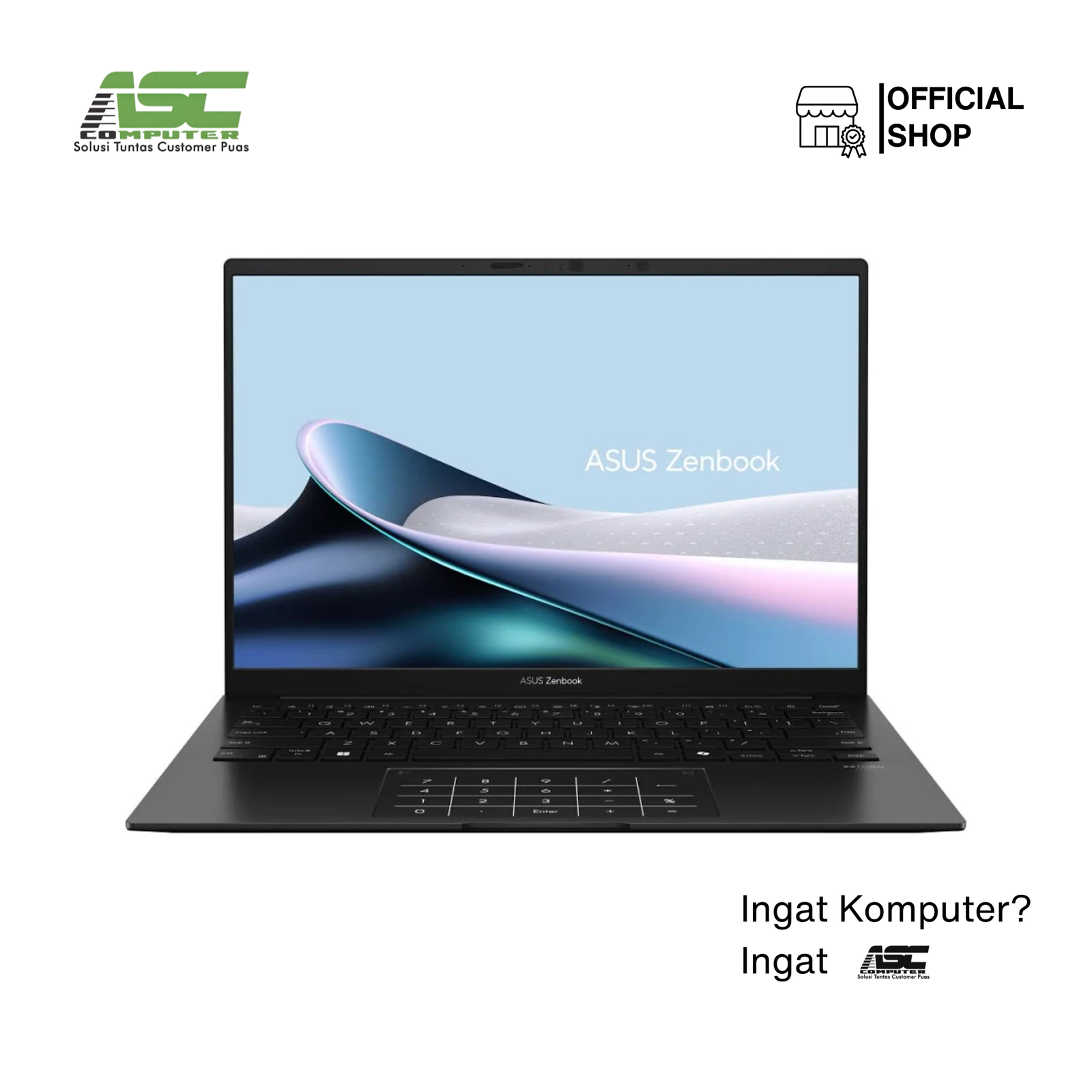 ASUS Zenbook 14 OLED UM3406KA-OLED7151M AMD Ryzen AI 7-350 16GB 512GB SSD AMD Radeon 14.0 inch 3K OLED Win11 + OHS Jade Black