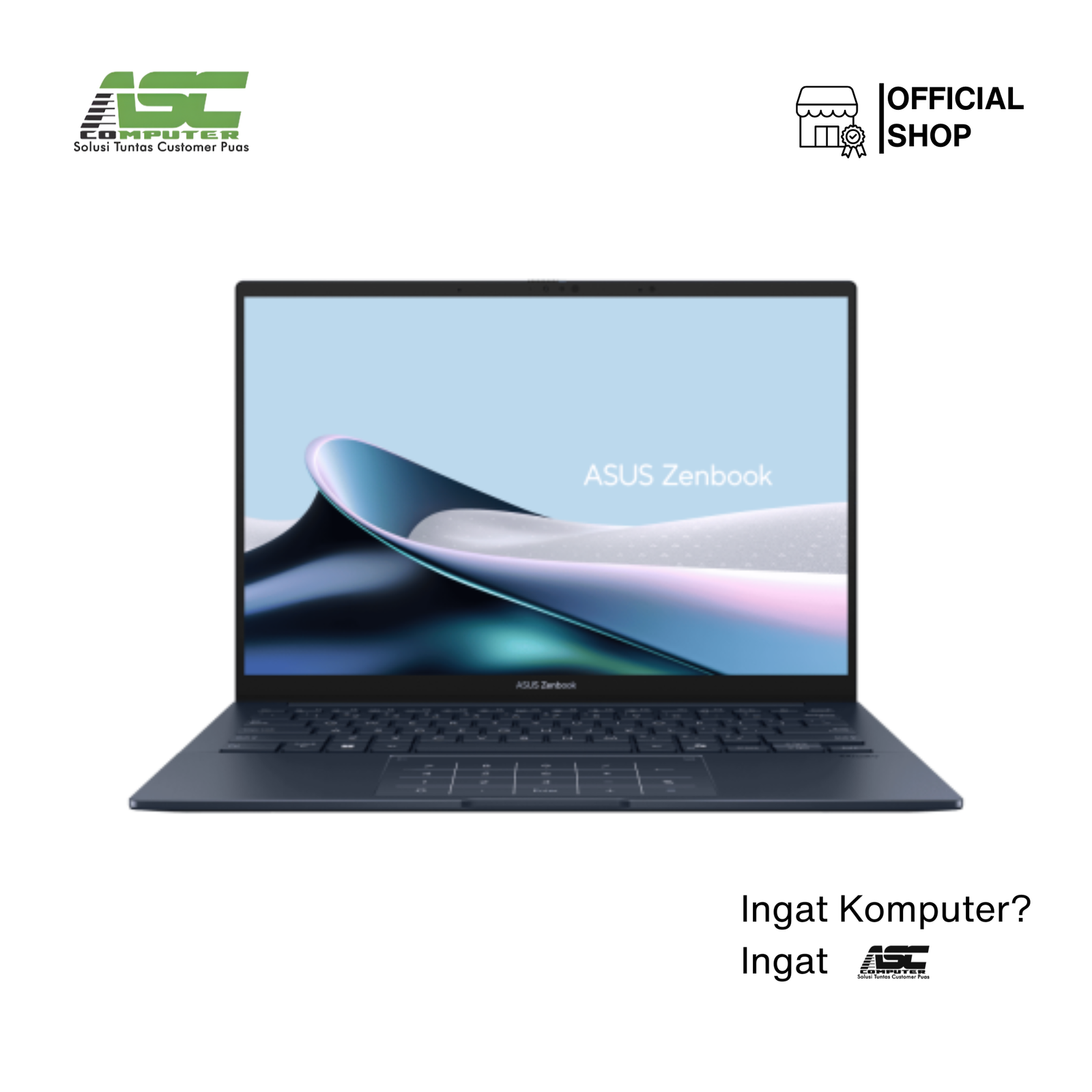 ASUS Zenbook 14 OLED UX3405CA-OLED7313TM Intel Core Ultra 7 255H 32GB 1TB SSD Intel Arc 14.0 inch WUXGA OLED Touch Screen Win11 + OHS 2024 Ponder Blue