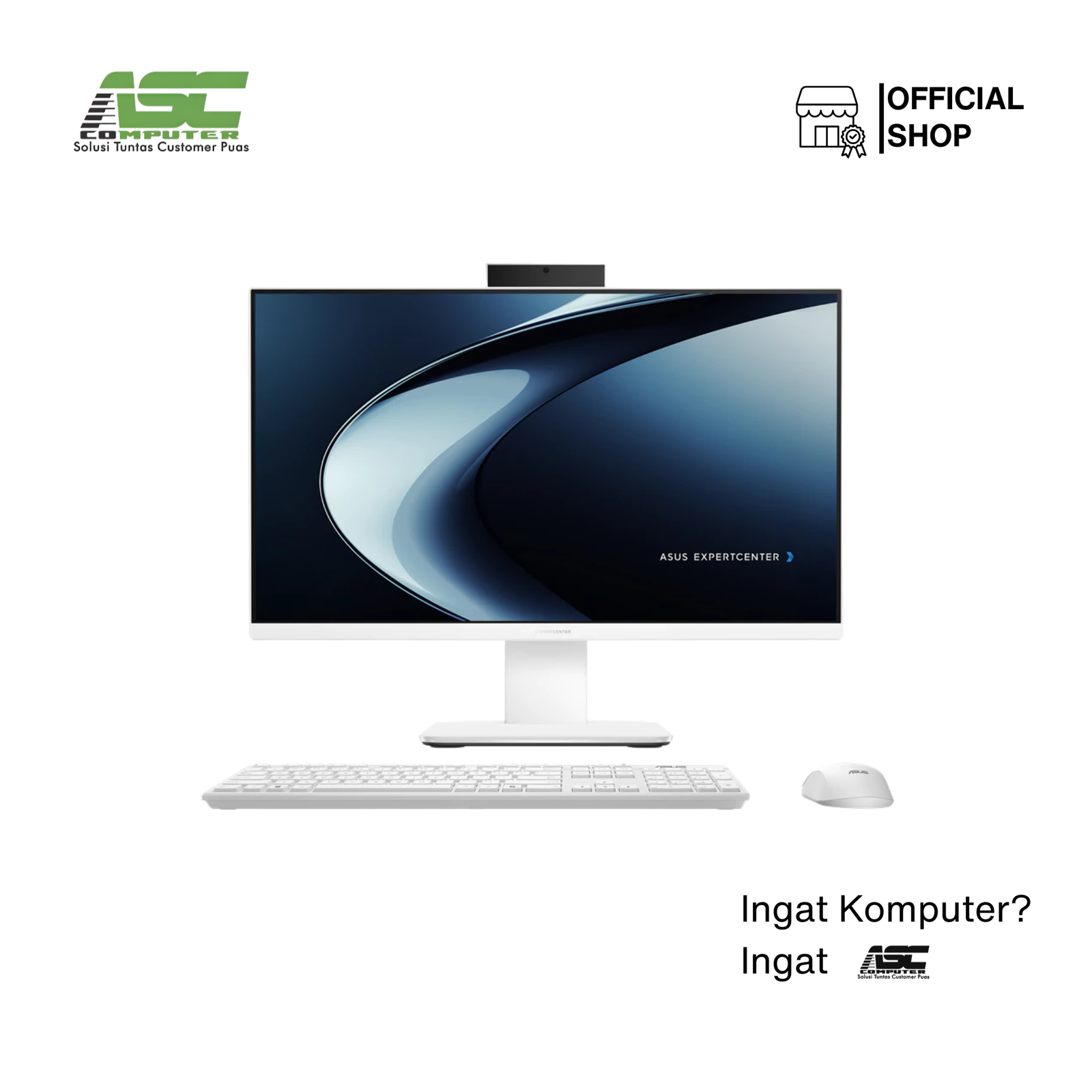 ASUS ExpertCenter AIO P440VAK-W5852WS Intel Core 5 210H 8GB 512GB SSD Intel Graphics 23.8 inch FHD Win11 Home + OHS White