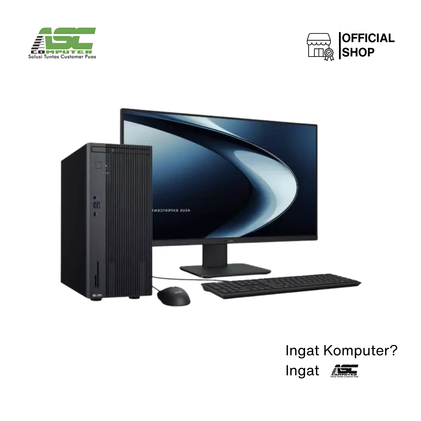 ASUS ExpertCenter P500MV-3850182WS Intel Core 3 100U 8GB 512GB SSD Win11 Home + OHS 2024 Bundle Monitor ASUS C2221HF 21.5 inch Grey