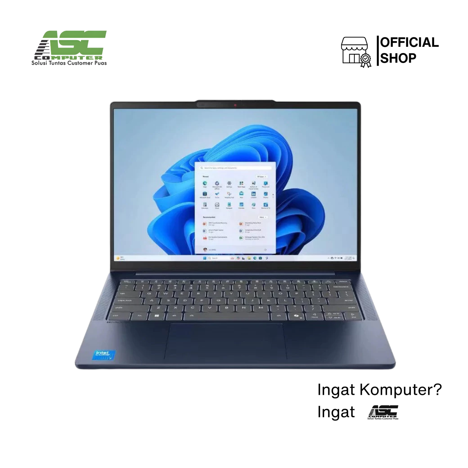 Lenovo IdeaPad Slim 5 14IMH9-83NC001QID Intel Core Ultra 5 225H / 125H 16GB LPDDR5x 512GB SSD Integrated Intel Arc Graphics 14.0 inch WUXGA OLED Win11 Home + OHS 2024 Cosmic Blue