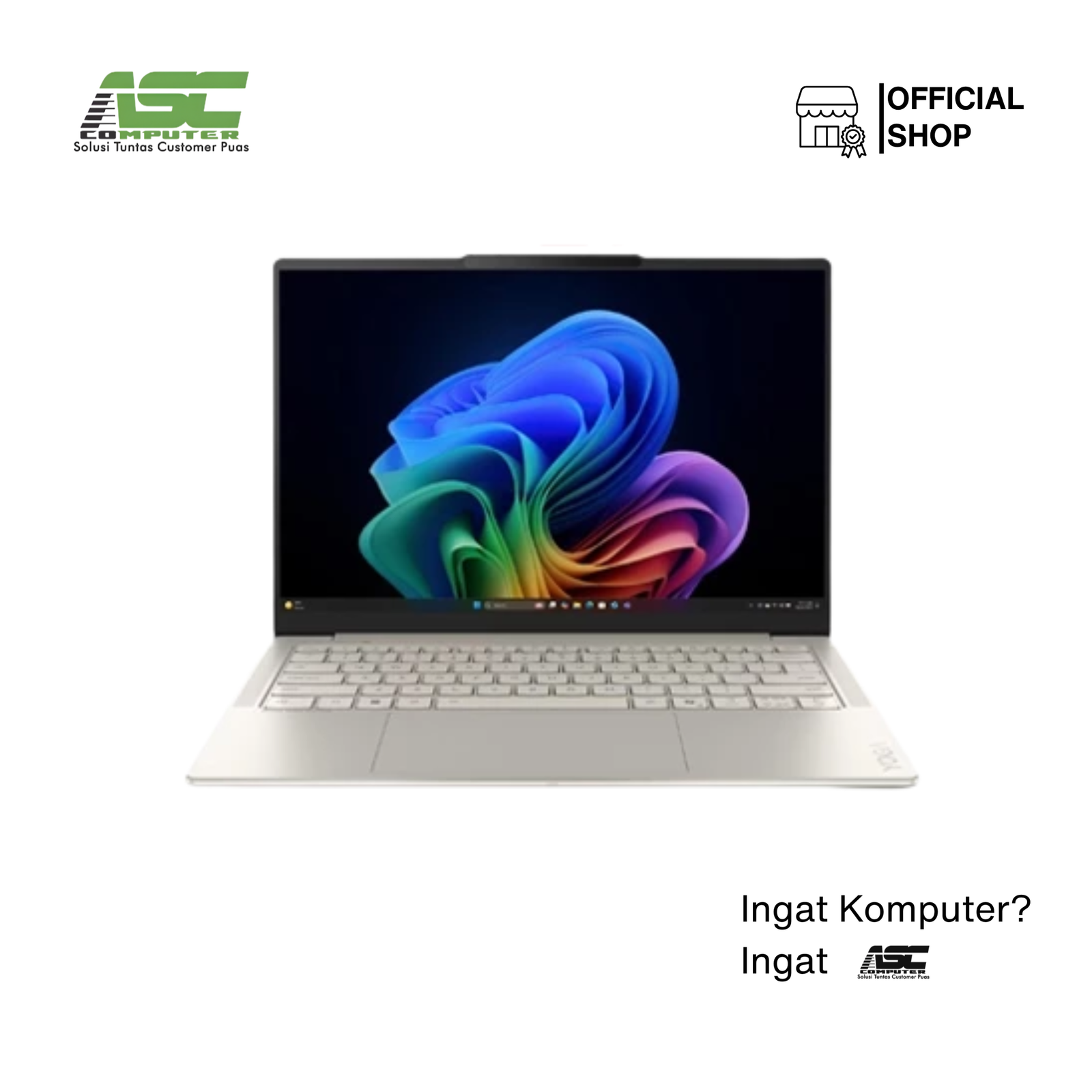 Lenovo Yoga Slim 7 14ILL10-83JX00AWID Intel Core Ultra 5 226V 16GB LPDDR5x 512GB SSD Integrated Intel Arc Graphics 14.0 inch WUXGA OLED Win11 Home + OHS 2024 Seashell (3Y Premium Care + ADP)