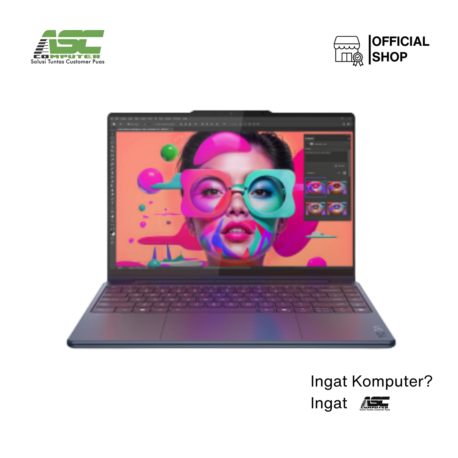 Lenovo Yoga 9 2in1 14ILL10-83LC0049ID Intel Core Ultra 7 258V 32GB LPDDR5x 1TB SSD Integrated Intel Arc Graphics 14.0 inch 4K WQUXGA OLED Touchscreen Win11 Home + OHS 2024 Cosmic Blue Aura Edition (3Y Premium Care + ADP / Lenovo Slim Pen)