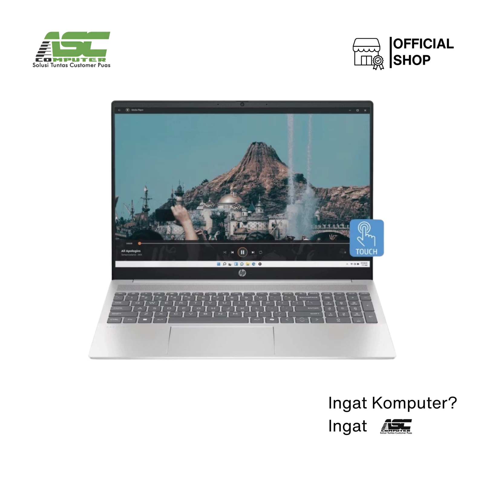 HP OmniBook 5 Next Gen AI 16-af1777TU Intel Core Ultra 7 255U 32GB LPDDR5x 1TB SSD Integrated Intel Graphics 16 inch 2K IPS Anti-Glare Win11 Home + OHS 2024 + M365 Basic Glacier Silver (2Y Warranty)