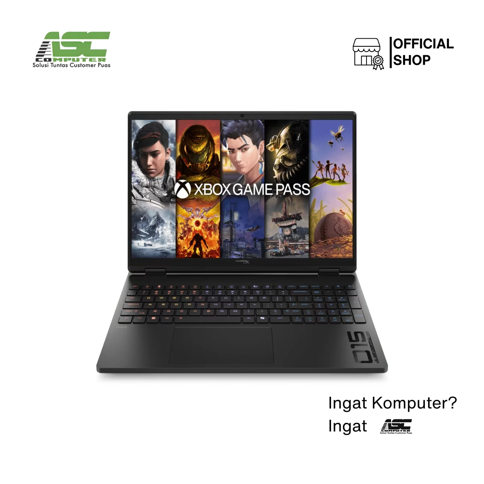 HP OMEN 15-gb0555AX AMD Ryzen AI 5 240 16GB DDR5 1TB SSD NVIDIA GeForce RTX 5050 8GB 15.3 inch WQXGA IPS Backlit HyperX Audio Win11 Home + OHS 2024 Shadow Black (2Y Warranty + ADP)