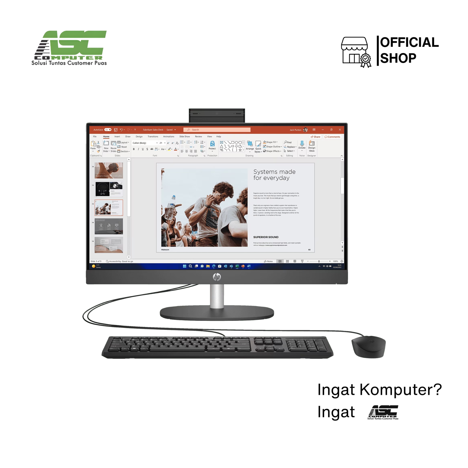 HP ProOne 24 G10 All-in-One PC – BD1Q7AT Intel Core i3-N300 8GB DDR4 512GB SSD Integrated Intel UHD Graphics 23.8 inch FHD Win11 Home Black (3Y Warranty Onsite 3/3/3)