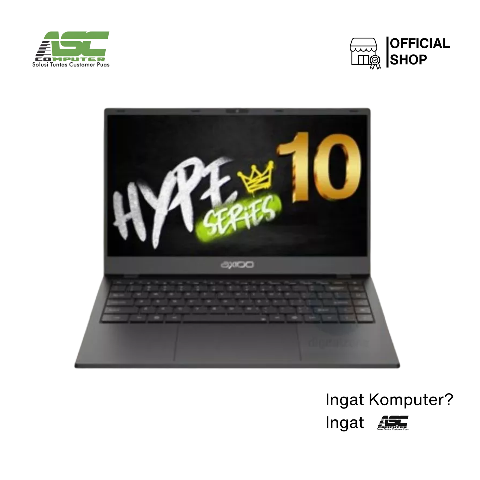 Axioo Hype 10 Laptop Intel Celeron N4020 8GB RAM 256GB SSD Integrated Intel UHD Graphics 600 14 inch HD DOS Black (1Y Warranty)