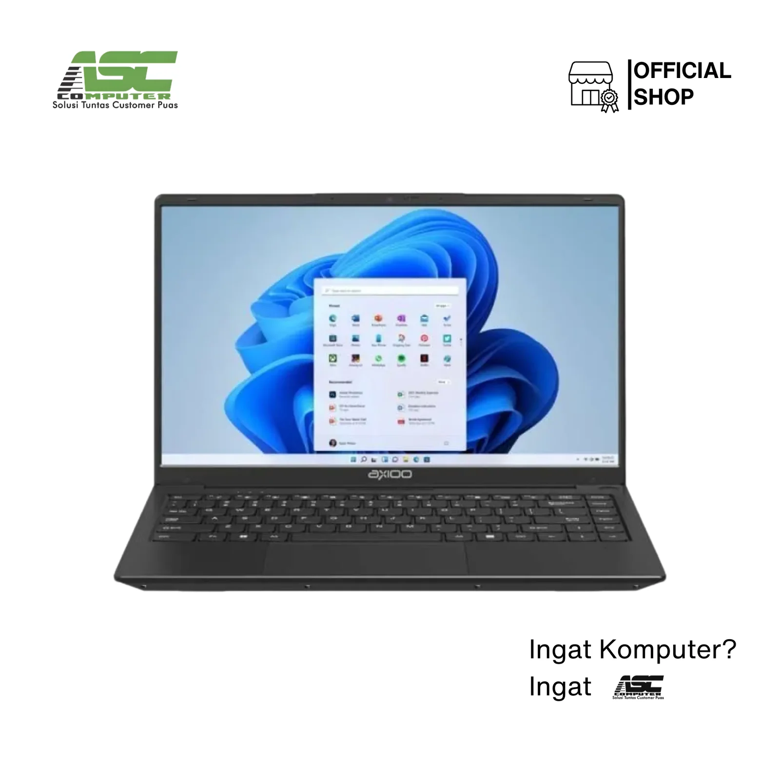Axioo Hype 5 (G12) Laptop Intel Core i5-1235U 16GB RAM 512GB SSD Integrated Intel Iris Xe Graphics 14 inch FHD IPS Win11 Pro Black (1Y Warranty)