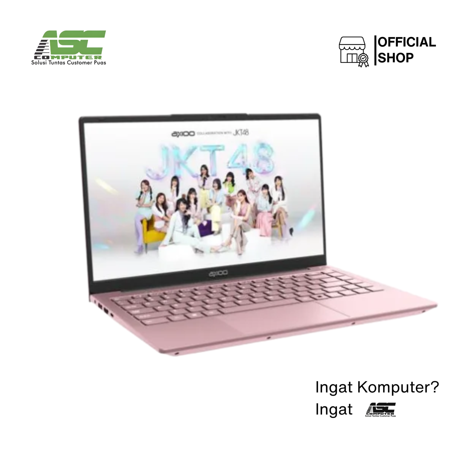 Axioo MyBook Hype 5 X5-2 Laptop AMD Ryzen 5 7430U 8GB RAM 256GB SSD AMD Radeon Graphics 14 inch FHD IPS Win11 Pink (1Y Warranty)