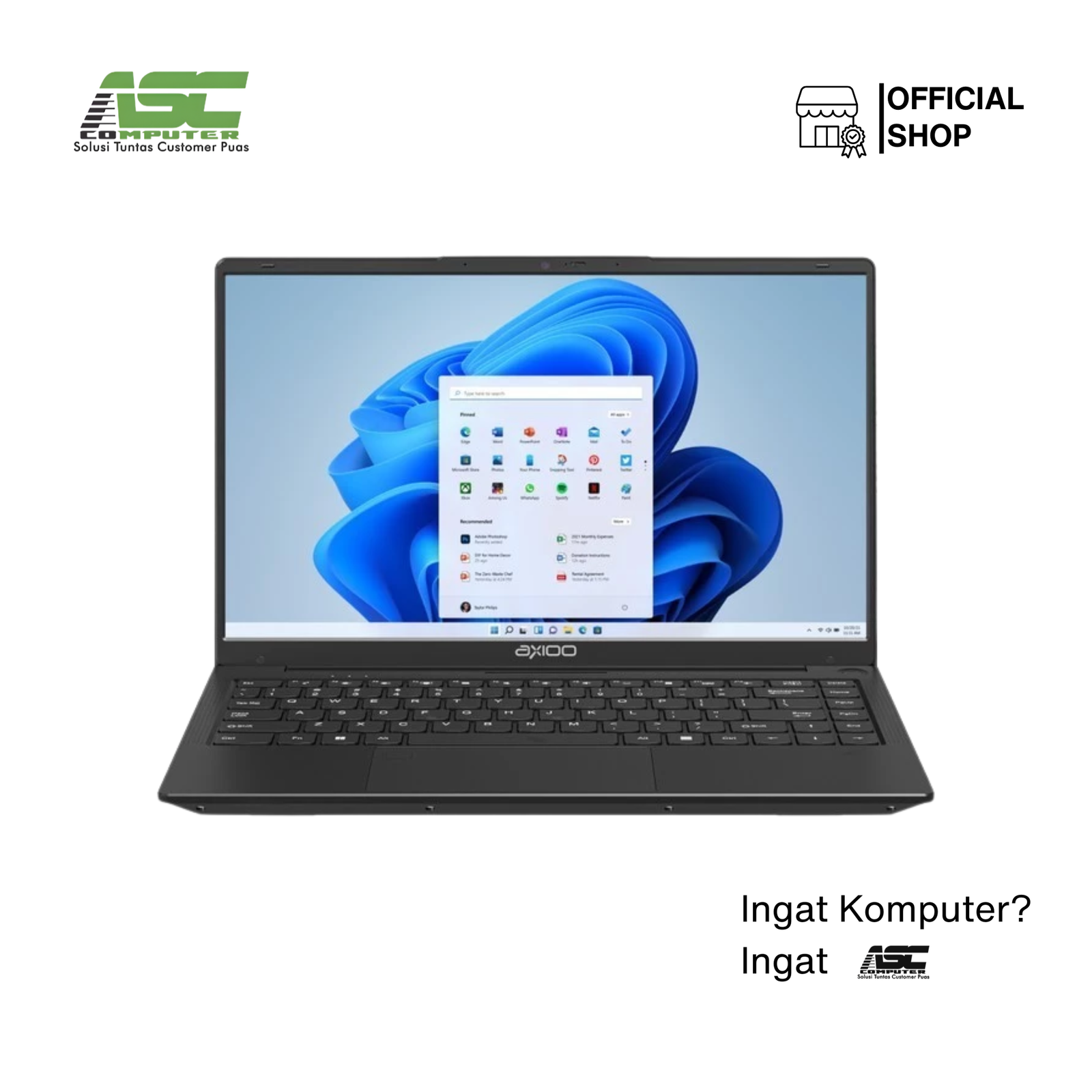Axioo MyBook Hype 7 X7-2 Laptop AMD Ryzen 7 5825U 16GB RAM 512GB SSD AMD Radeon Graphics 14 inch FHD IPS Win11 Grey (1Y Warranty)