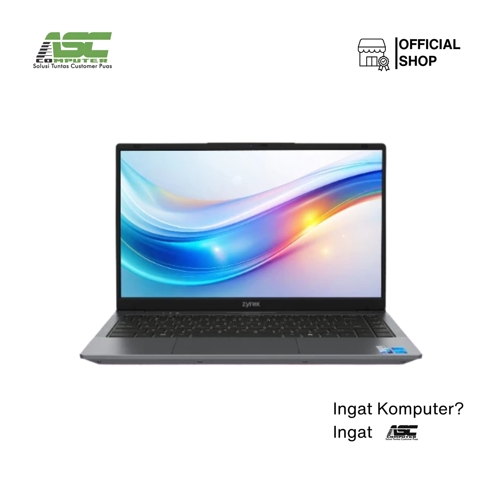 Zyrex L-Book Laptop Intel Celeron N4020 8GB RAM 128GB eMMC Intel UHD Graphics 14 inch HD Win11 Dark Grey Copilot (1Y Warranty)