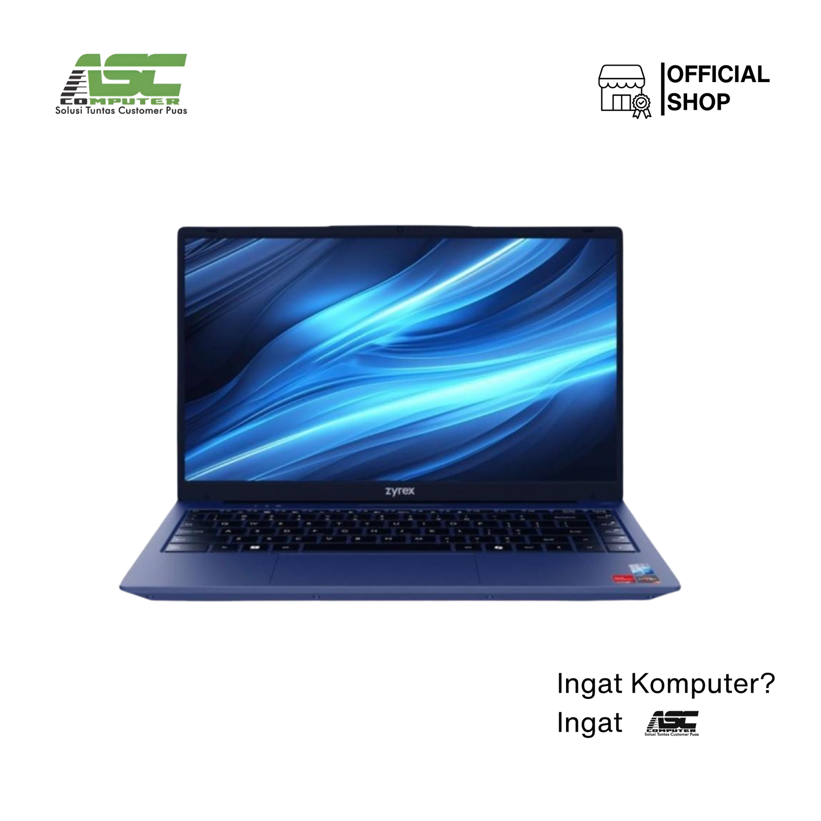 Zyrex D-Tech Laptop AMD Ryzen 5 3500U 16GB RAM 256GB SSD AMD Radeon Vega 8 Graphics 14 inch HD Win11 Blue (1Y Warranty)
