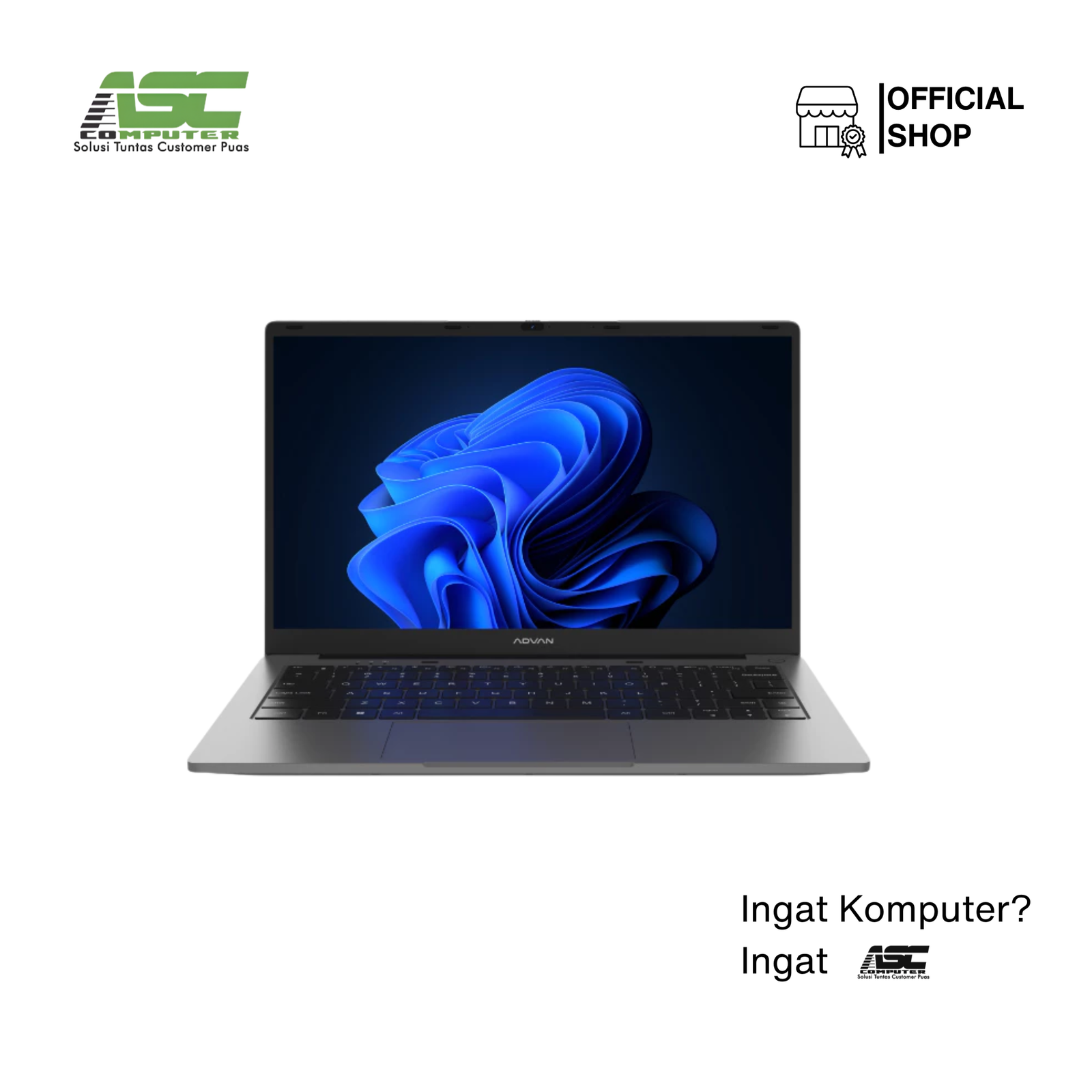 Advan Workpro Lite Laptop Intel Core i5-1235U 8GB RAM 256GB SSD Integrated Intel Iris Xe Graphics 14 inch FHD Win11 Grey (1Y Warranty)