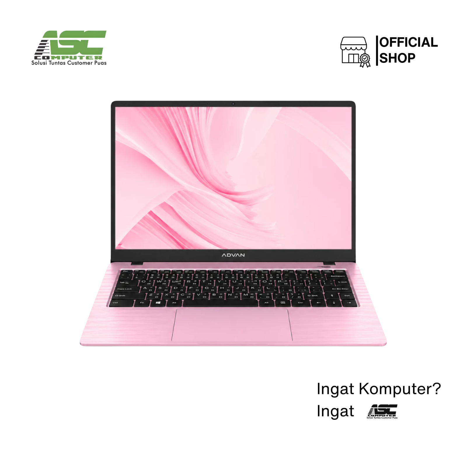Advan Workmate R5 Laptop AMD Ryzen 5 3500U 8GB RAM 256GB SSD AMD Radeon Vega 8 Graphics 14 inch FHD IPS Win11 Rose Gold Bundled Bag (1Y Warranty)