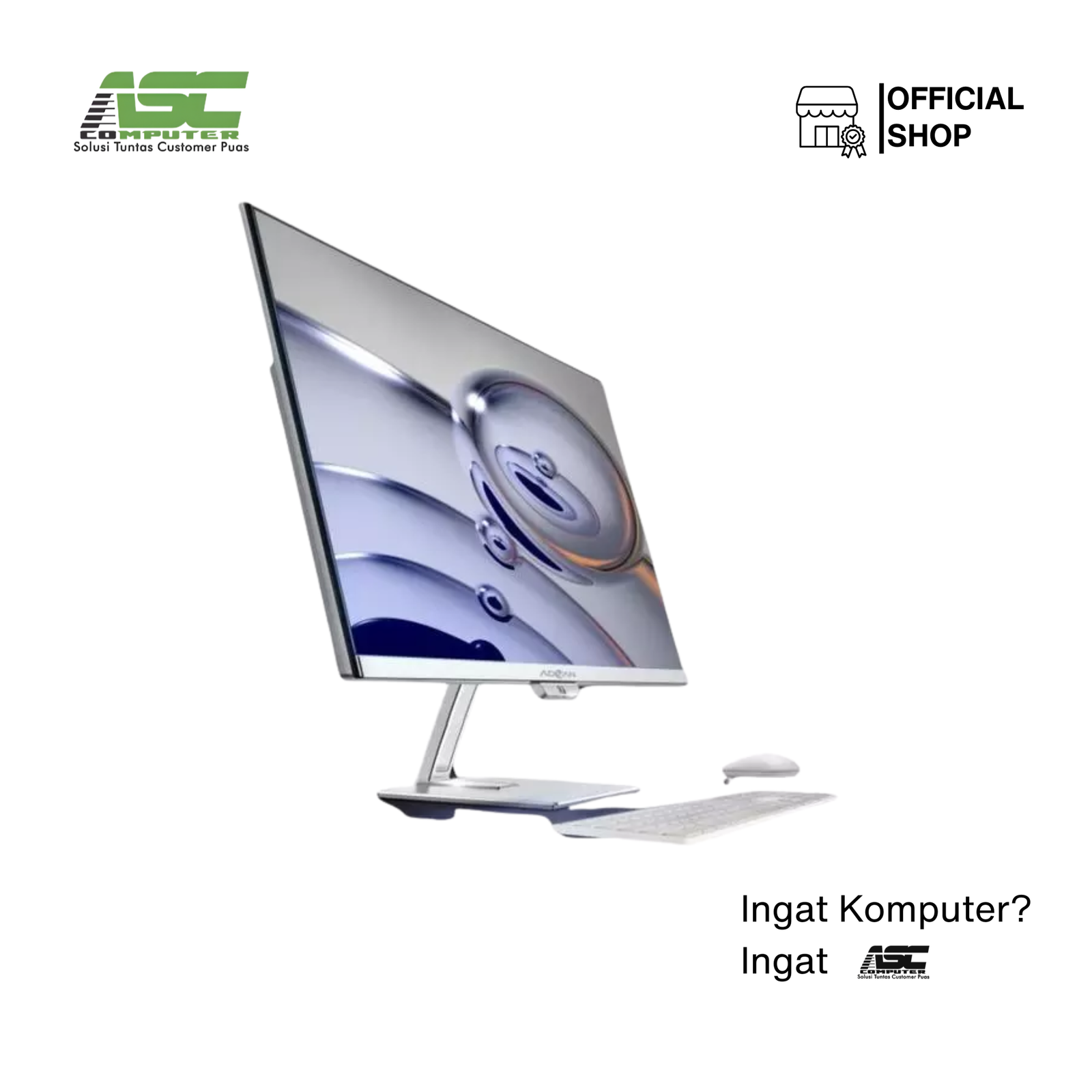 Advan One PC R5 All-in-One PC AMD Ryzen 5 3500 8GB RAM 512GB SSD Integrated Graphics 23.8 inch FHD Win11 White (1Y Warranty)