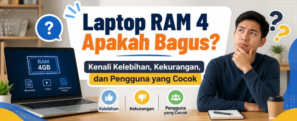 Laptop RAM 4 Apakah Bagus? Kenali Kelebihan, Kekurangan, dan Pengguna yang Cocok