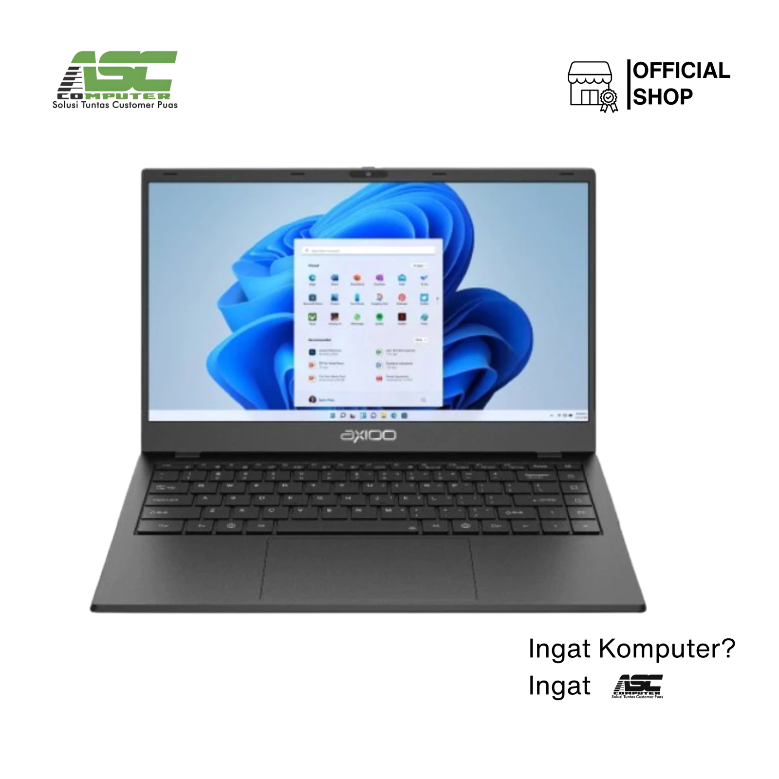 Axioo MyBook Hype 5 X5-2 Laptop AMD Ryzen 5 7430U 8GB RAM 256GB SSD AMD Radeon Graphics 14 inch FHD IPS Win11 Grey (1Y Warranty)
