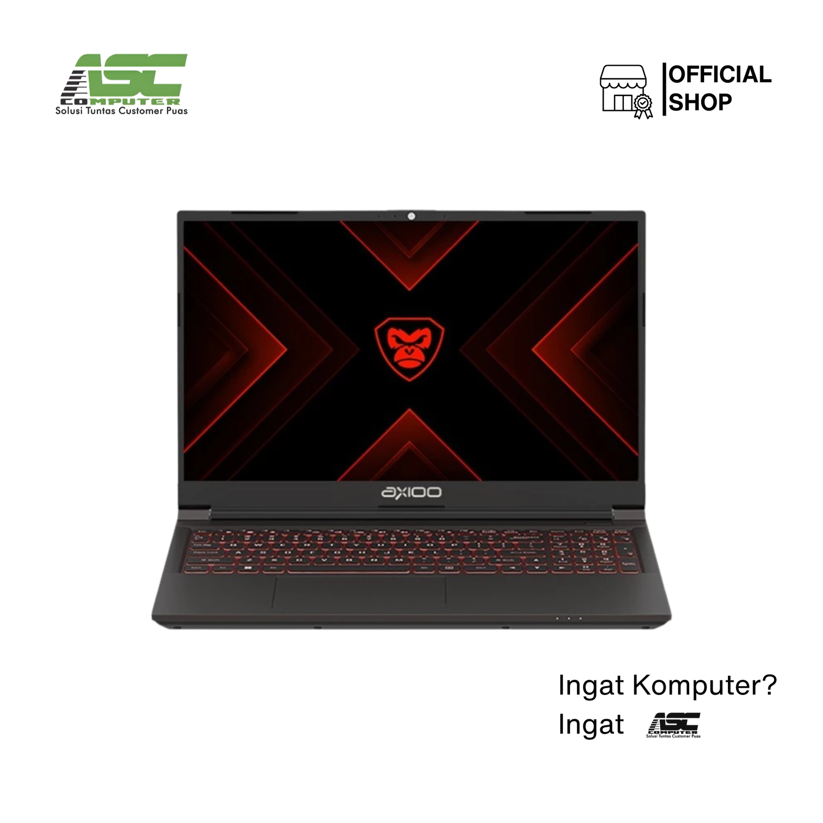 Axioo Pongo 735 Gaming Laptop Intel Core i7-13620H 16GB RAM 512GB SSD NVIDIA GeForce RTX 3050 6GB 15.6 inch FHD 144Hz Win11 Black (3Y Warranty)