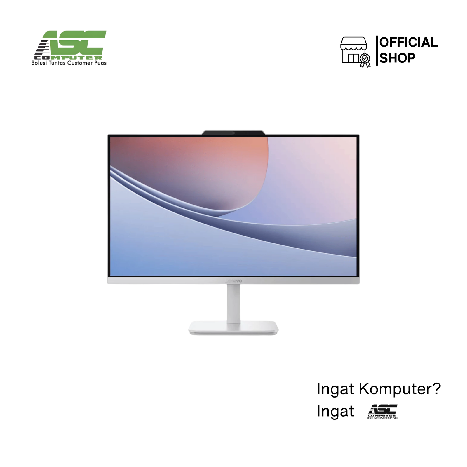Lenovo IdeaCentre AIO A100-F0JN0010ID Intel N100 8GB DDR5 512GB SSD Integrated Intel UHD Graphics 23.8 inch FHD IPS Win11 Home Cloud Grey (1Y Onsite Warranty)