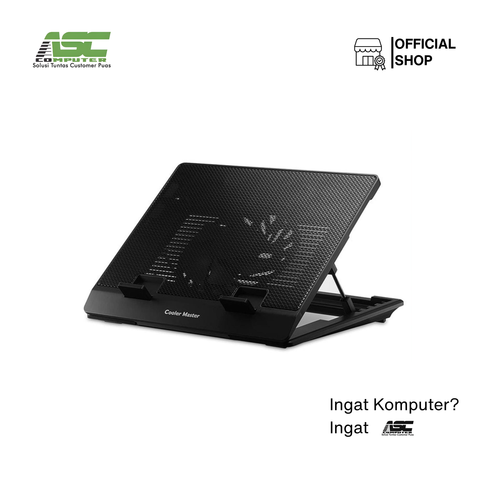 Cooling Pad Laptop ERGOSTAND Adjustable Multi-Angle Stand with 140mm Silent Fan & LED