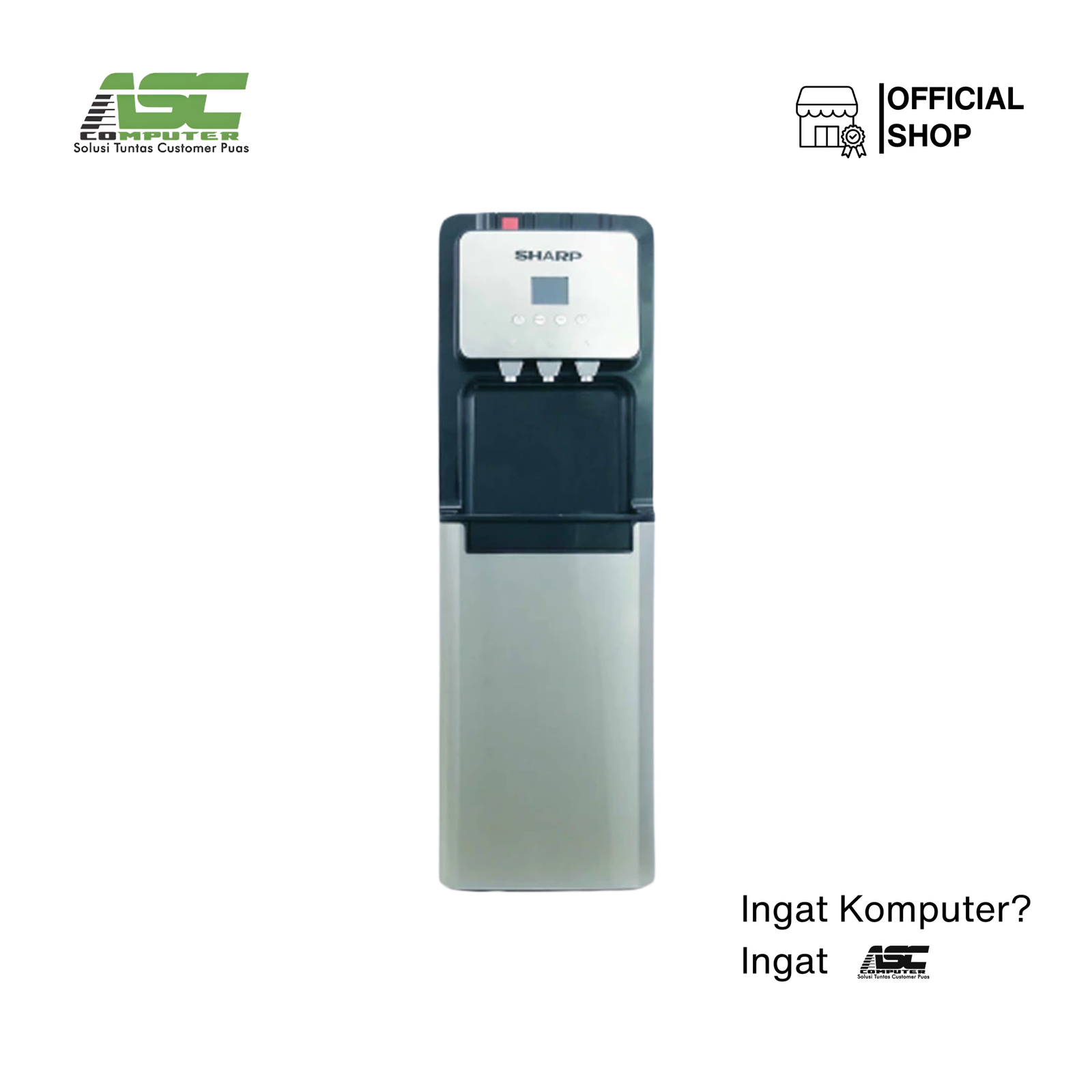 Dispenser Air Galon Bawah Sharp SWD-88EHL-SL Tri-Wattage (Self Cleaning & Night Lamp)