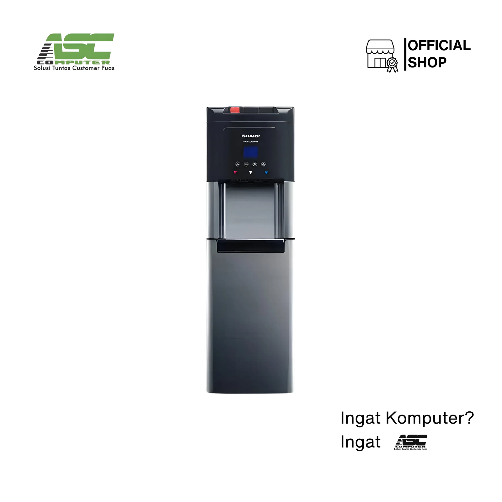 Dispenser Air Galon Bawah Sharp SWD-75EHL-SL LCD Display (Dual Wattage & Self Cleaning)