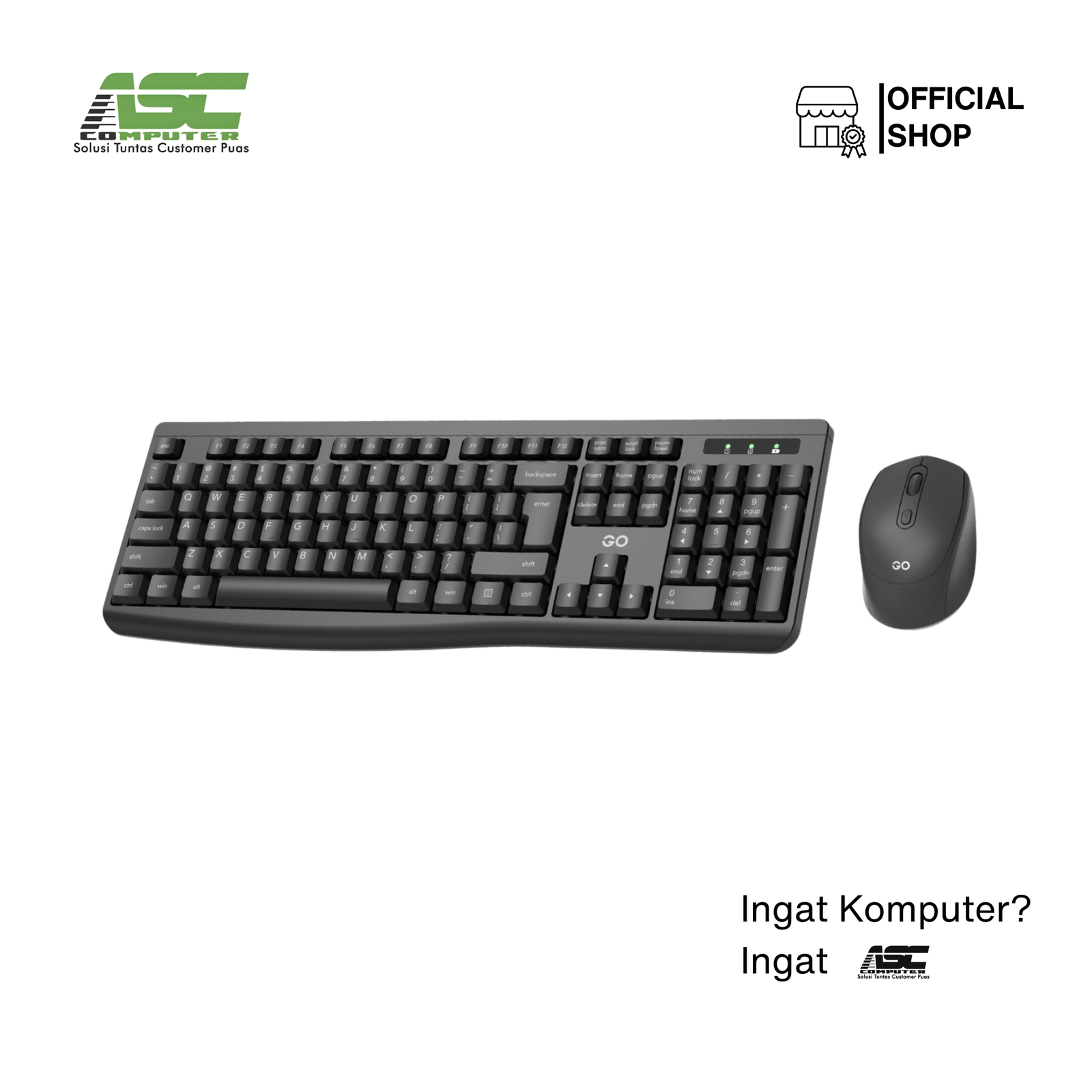 Paket Combo Wireless Keyboard & Mouse Fantech GO WK900