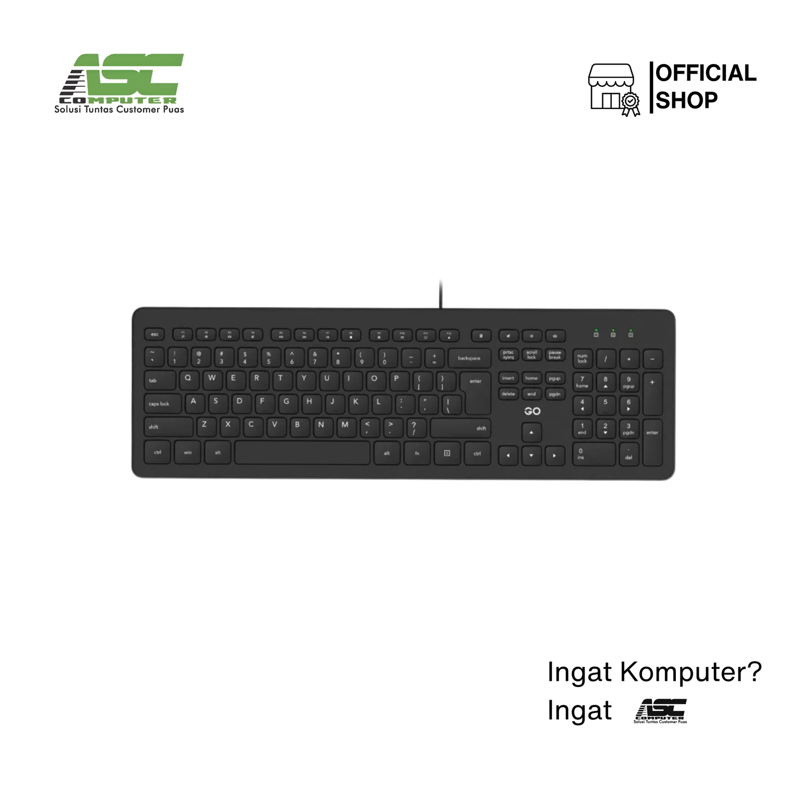 Keyboard Kantor Kabel Fantech GO K214 USB Full-Size 108 Keys