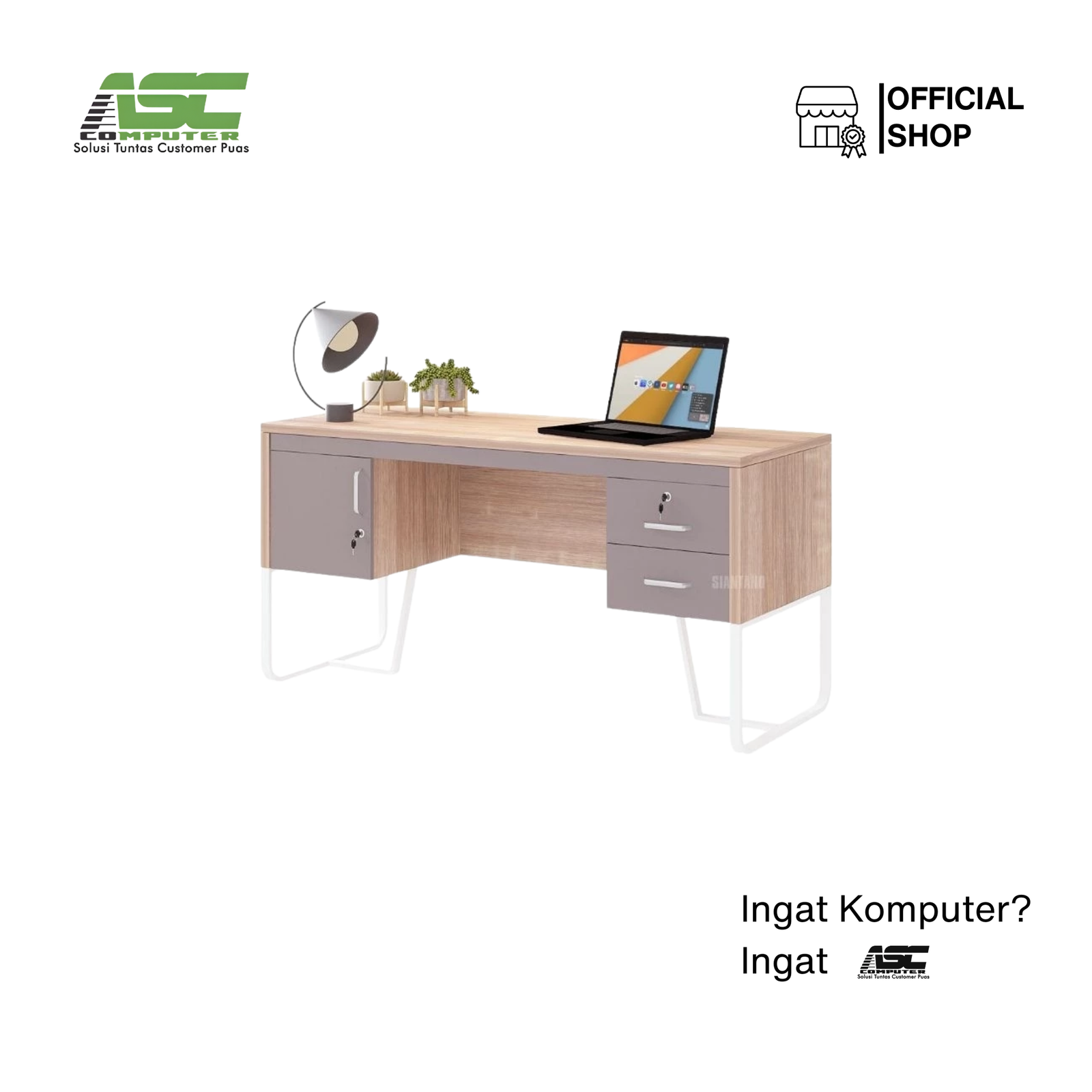 Meja Kerja Kantor Siantano OT-158 Panjang 150 cm