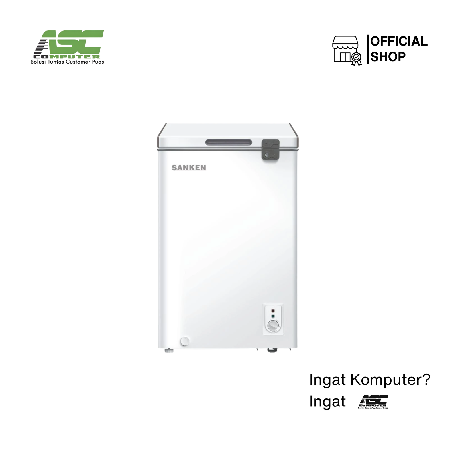 Chest Freezer Box Pembeku Sanken SRF-110W