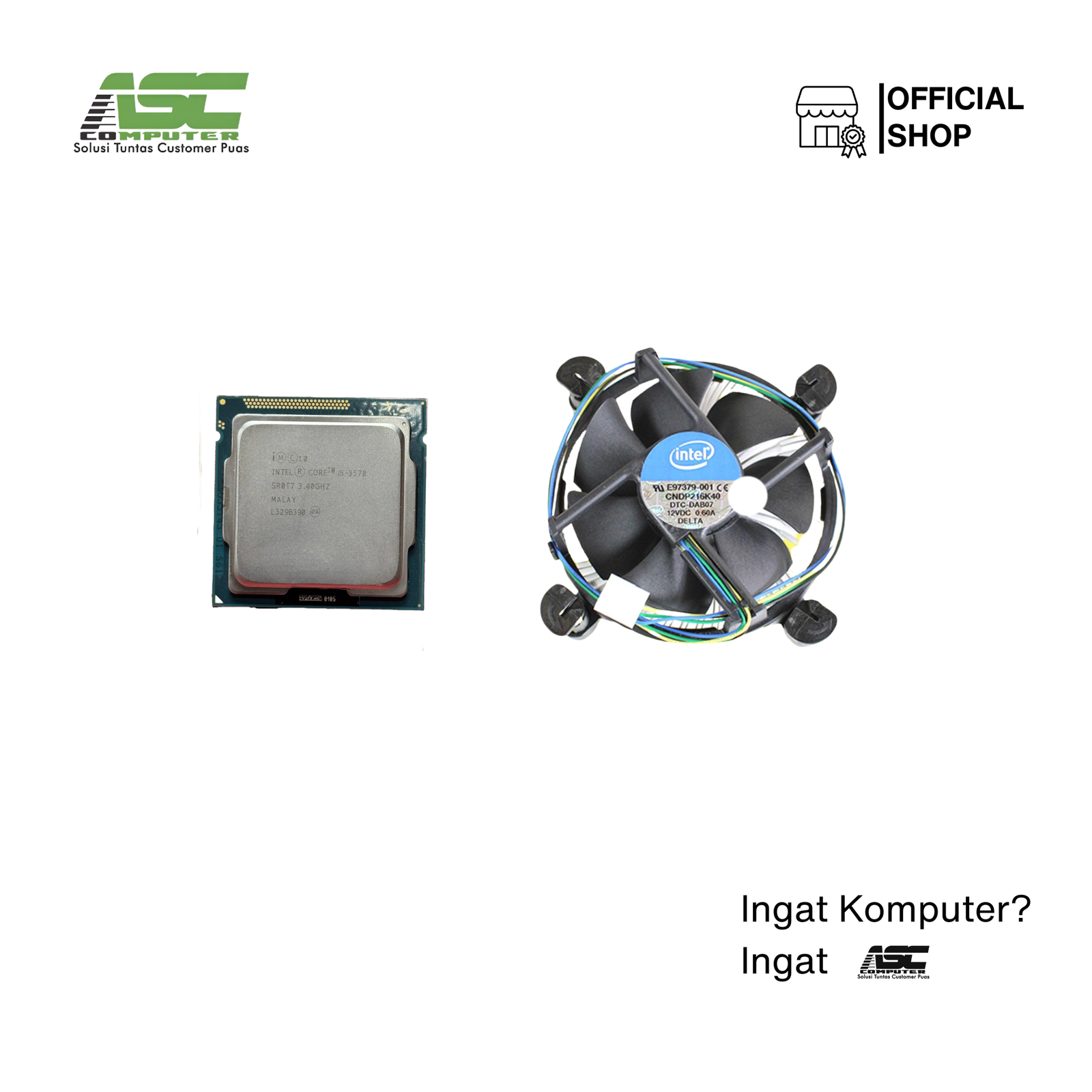 Prosesor Intel Core i5-3570 Tray + Fan HSF Intel Socket LGA 1155