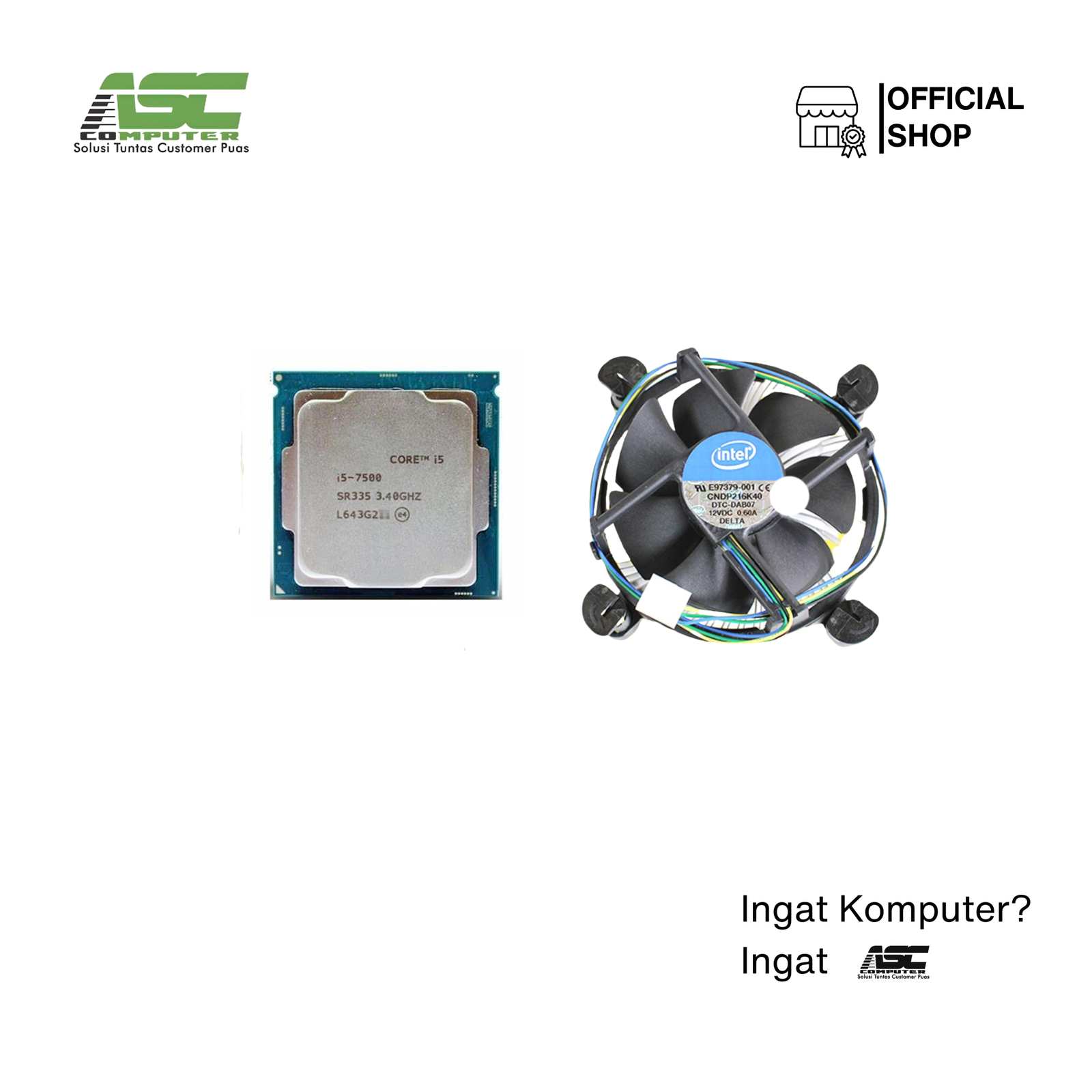 Prosesor Intel Core i5-7500 Tray + Fan HSF Intel Socket LGA 1151