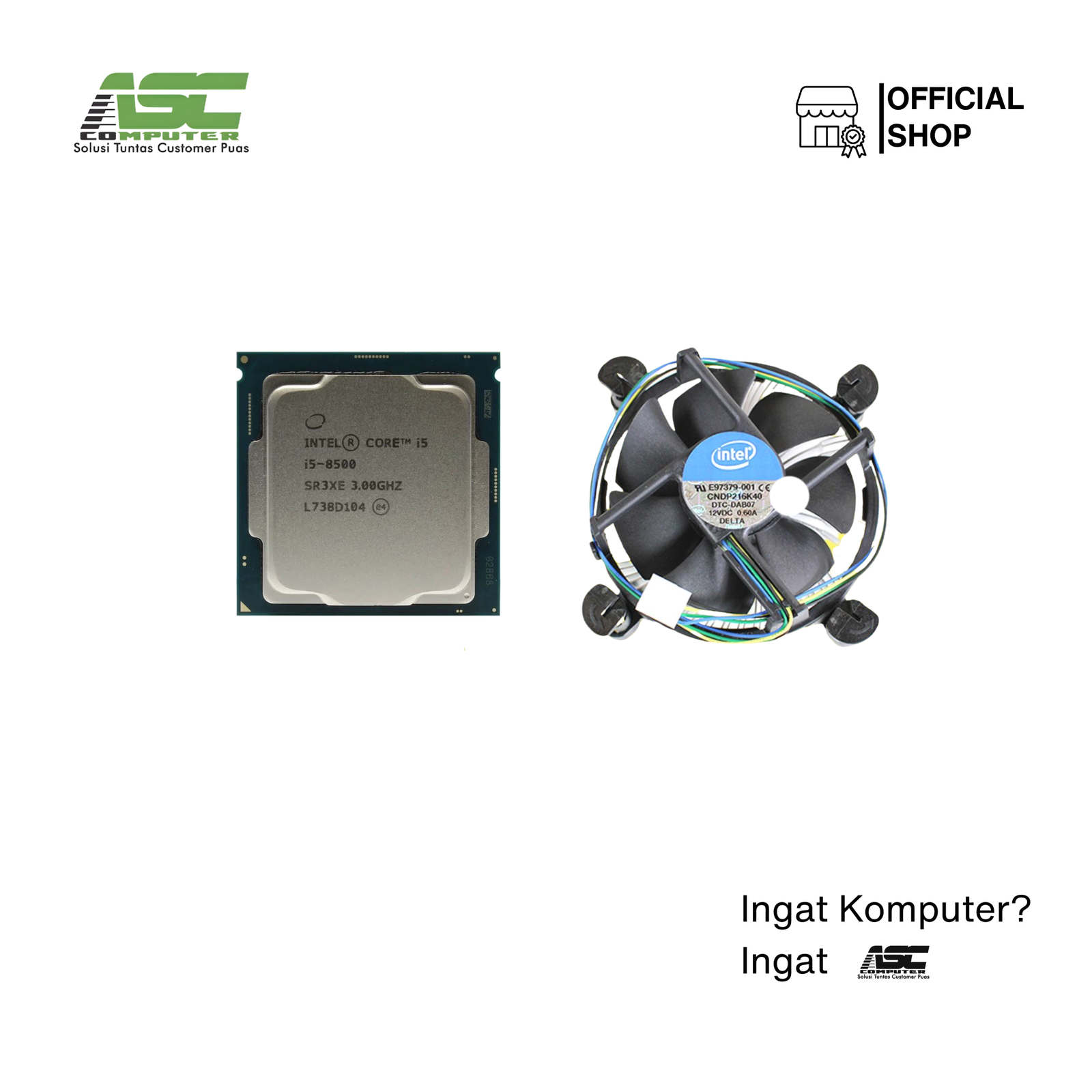 Prosesor Intel Core i5-8500 6-Core Tray + Fan HSF Intel Socket LGA 1151 Gen 8