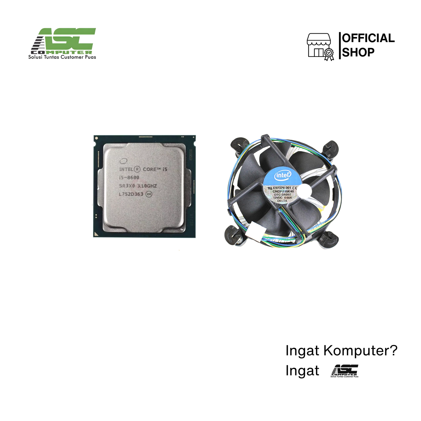 Prosesor Intel Core i5-8600 6-Core Tray + Fan HSF Intel Socket LGA 1151 Gen 8