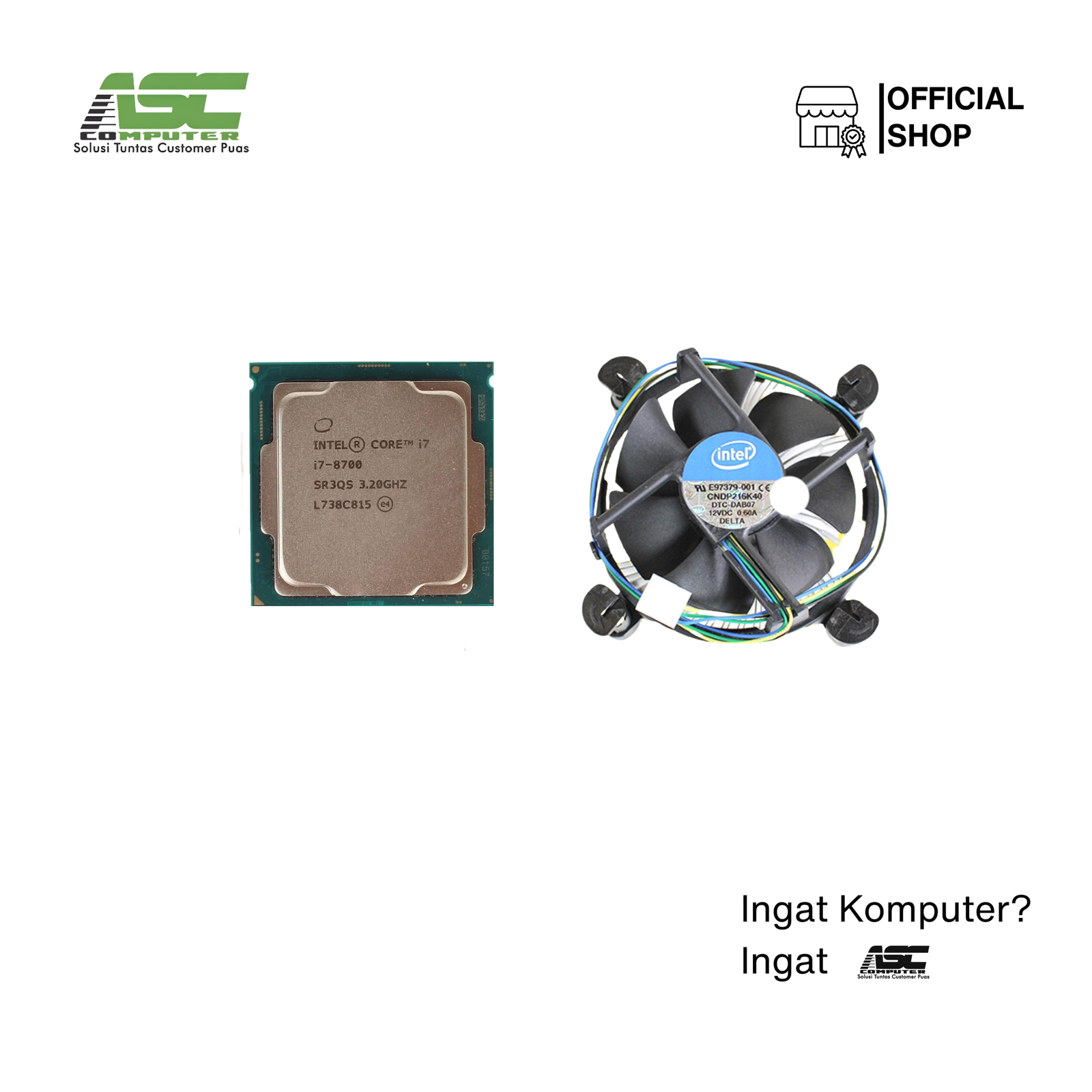 Prosesor Intel Core i7-8700 6-Core 12-Thread Tray + Fan HSF Intel Socket LGA 1151 Gen 8