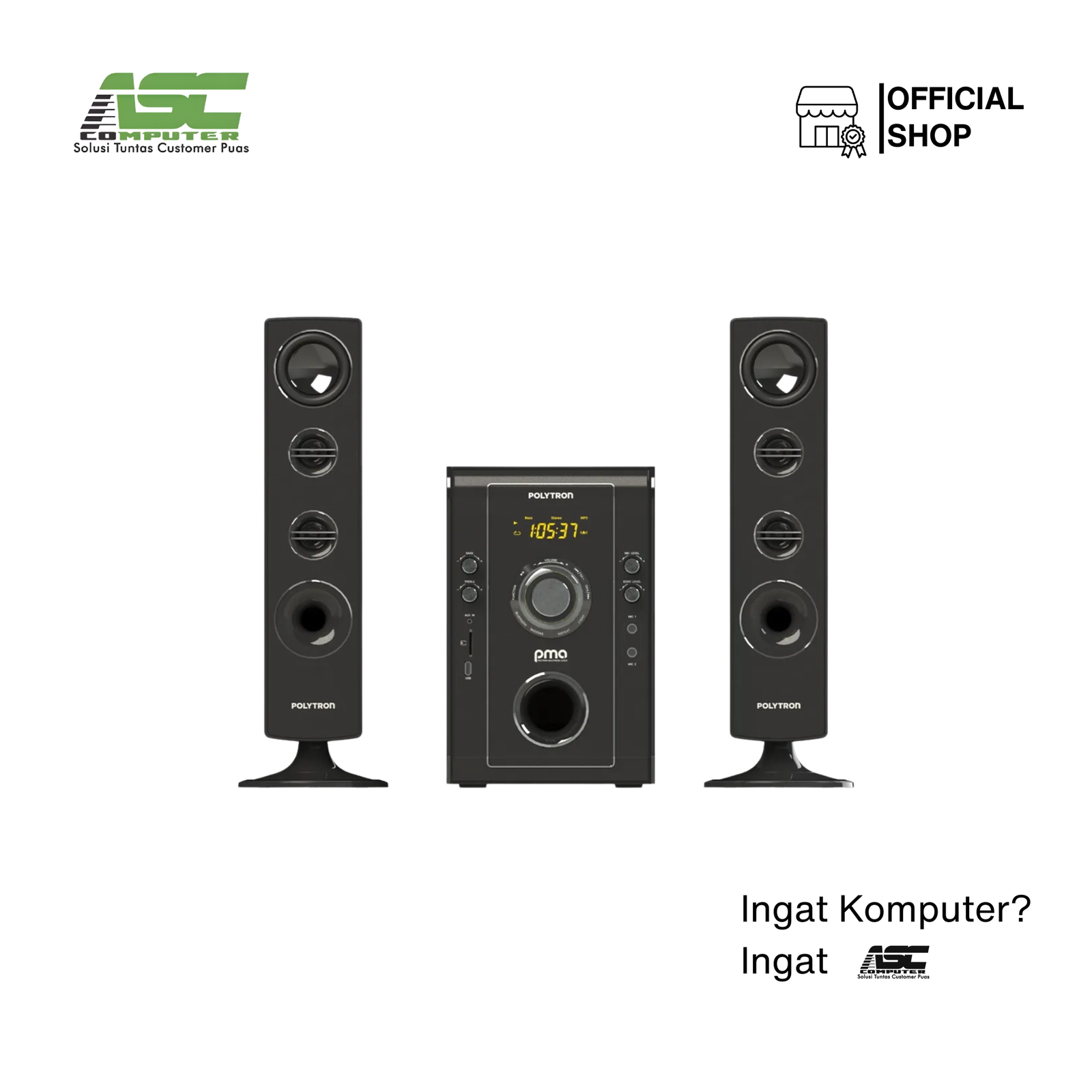 Multimedia Audio Bluetooth Speaker Polytron PMA 9526/B