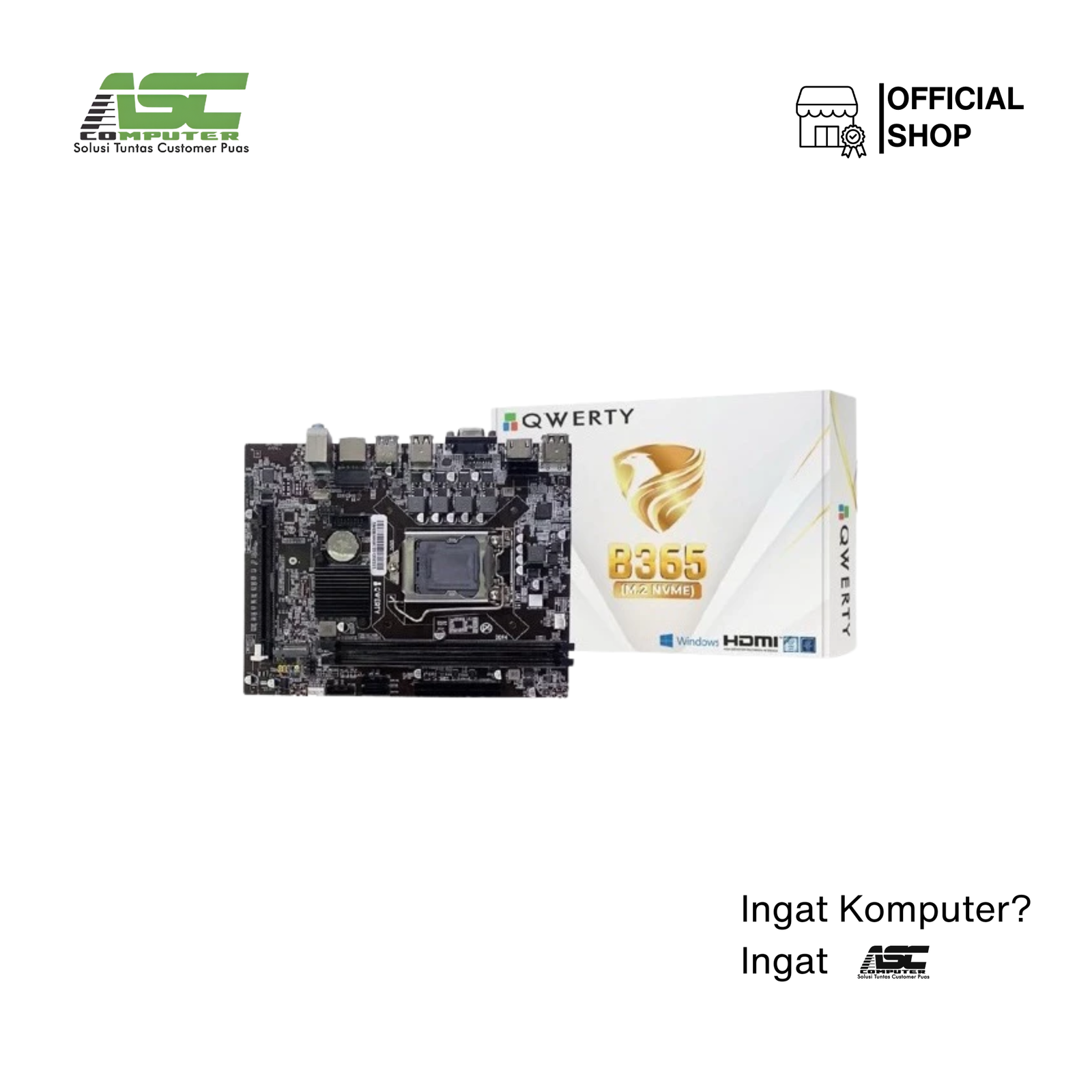 Motherboard QWERTY B365M M.2 NVMe Socket Intel LGA 1151 DDR4