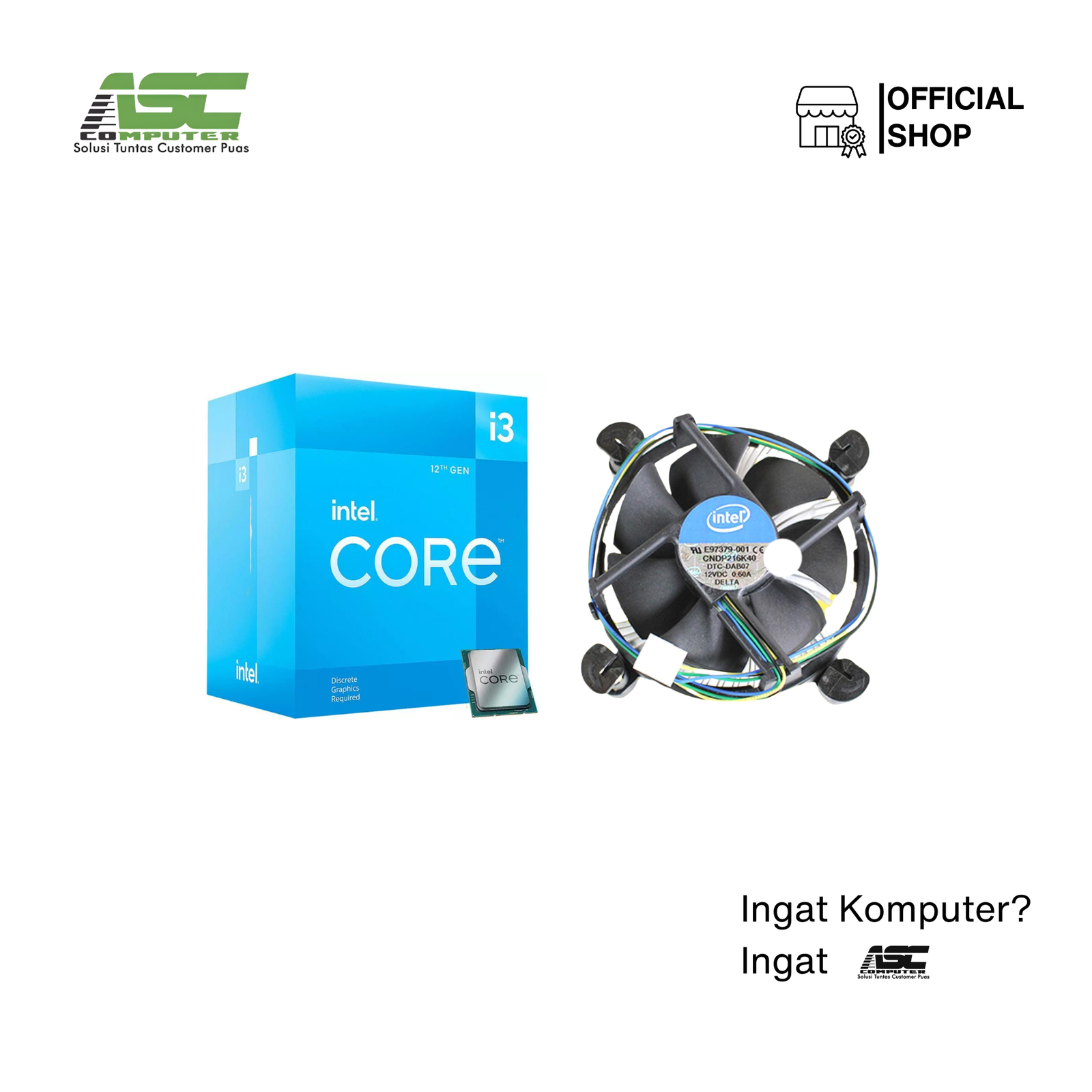 Prosesor Intel Core i3-12100 Tray + Fan HSF Socket LGA 1700 Alder Lake