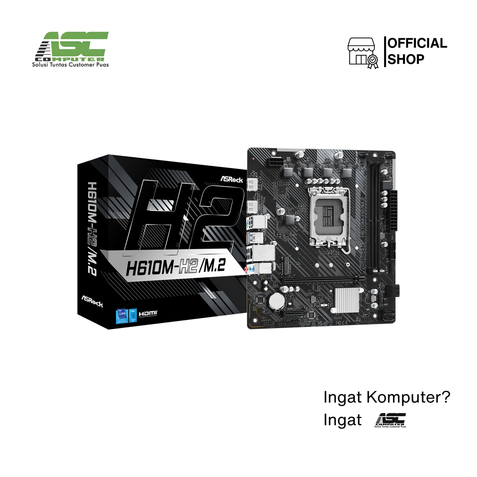 Motherboard ASRock H610M-H2/M.2 Socket LGA 1700 Intel H610 Micro-ATX DDR4