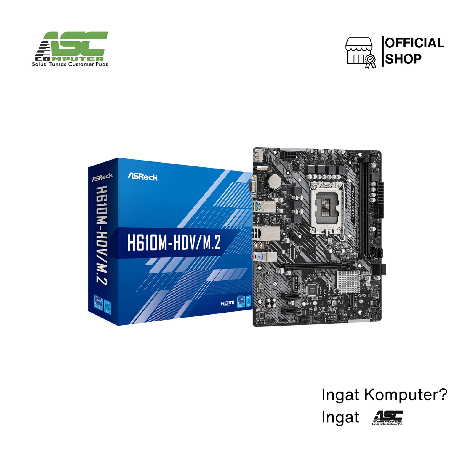 Motherboard ASRock H610M-HDV/M.2 Socket LGA 1700 Intel H610 Micro-ATX DDR4