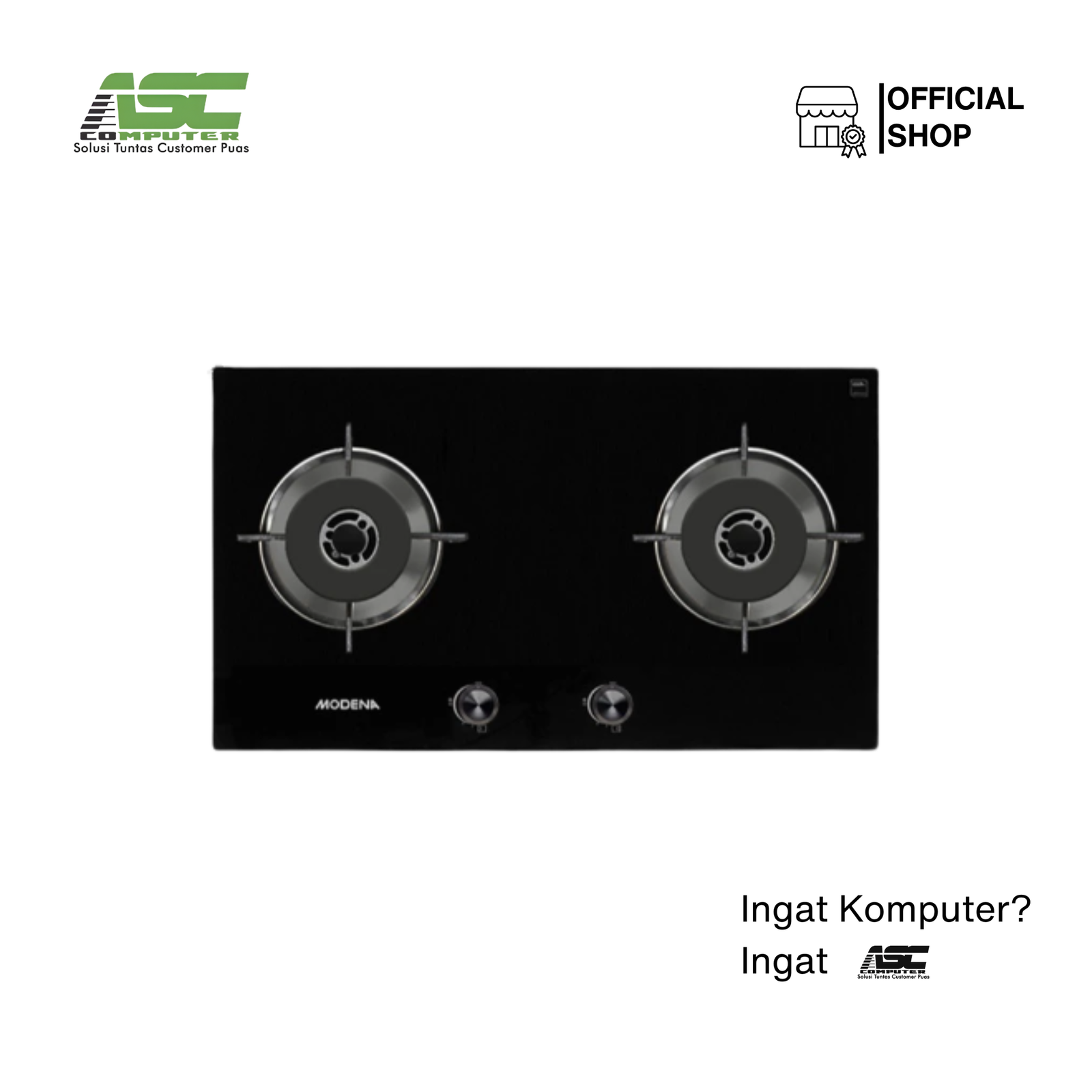 Kompor Gas Tanam MODENA BH 5725 LO 70cm 2 Tungku Full Brass Burner